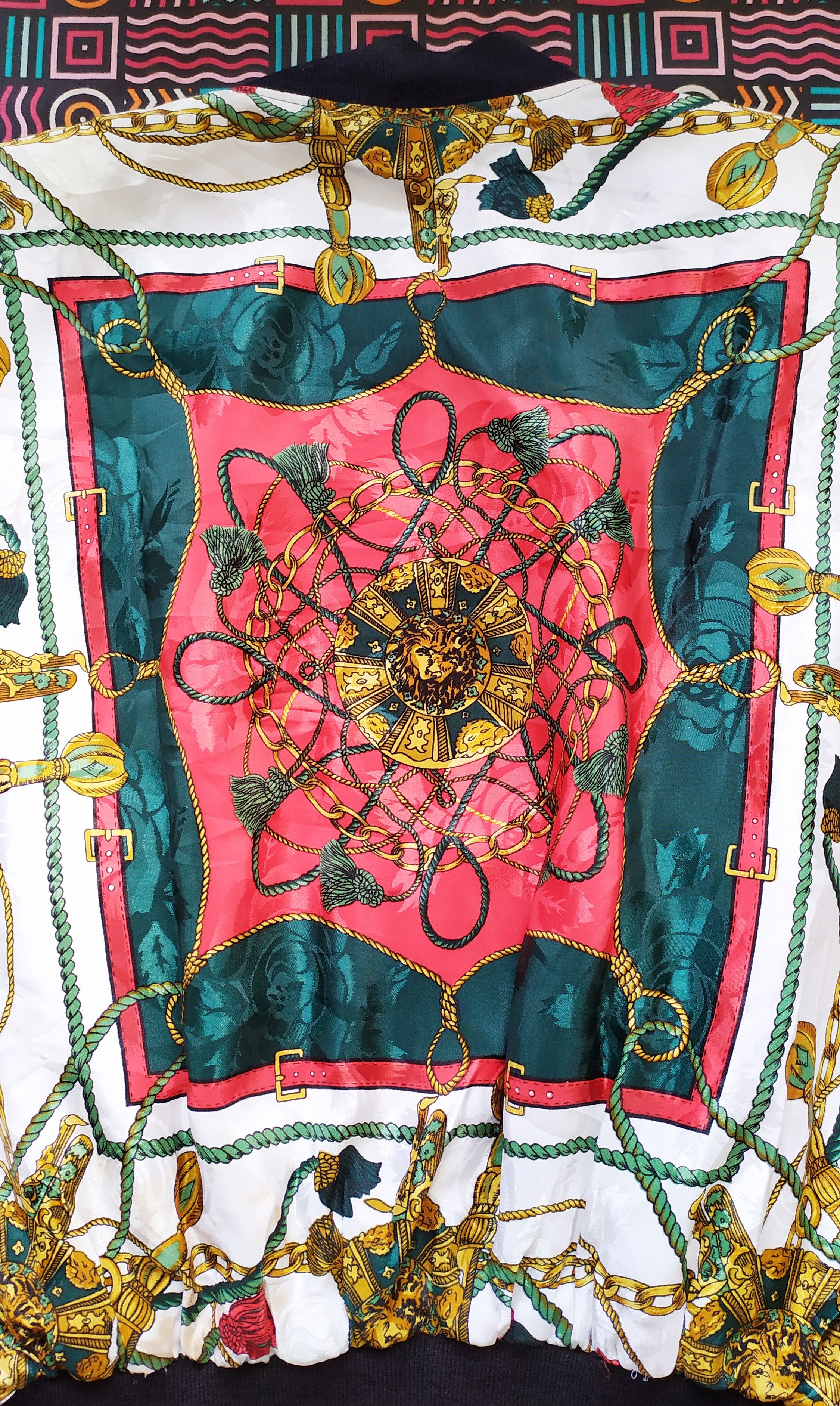 Vintage Vintage 90s baroque bomber light jacket like versace size L Size US L / EU 52-54 / 3 - 7 Thumbnail