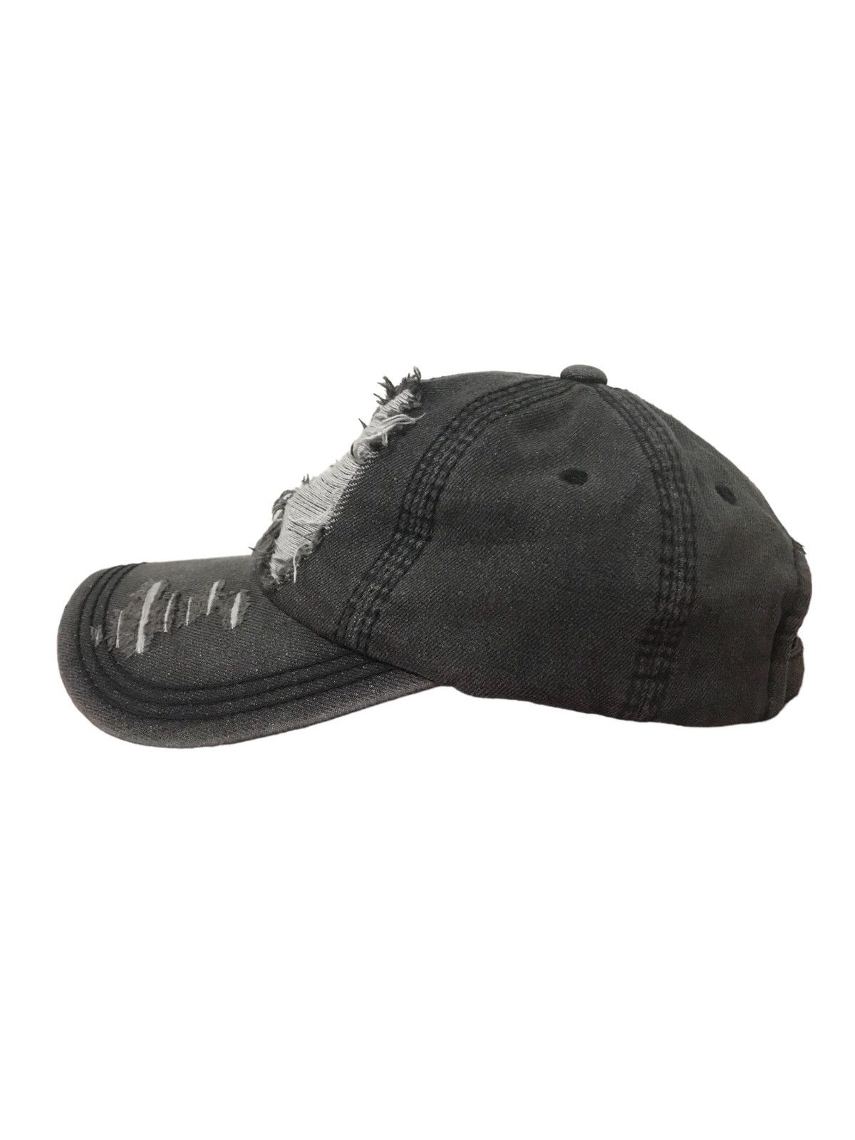 20471120 Japan Hats Distressed Design Faded Black Six Panel Size ONE SIZE - 4 Thumbnail