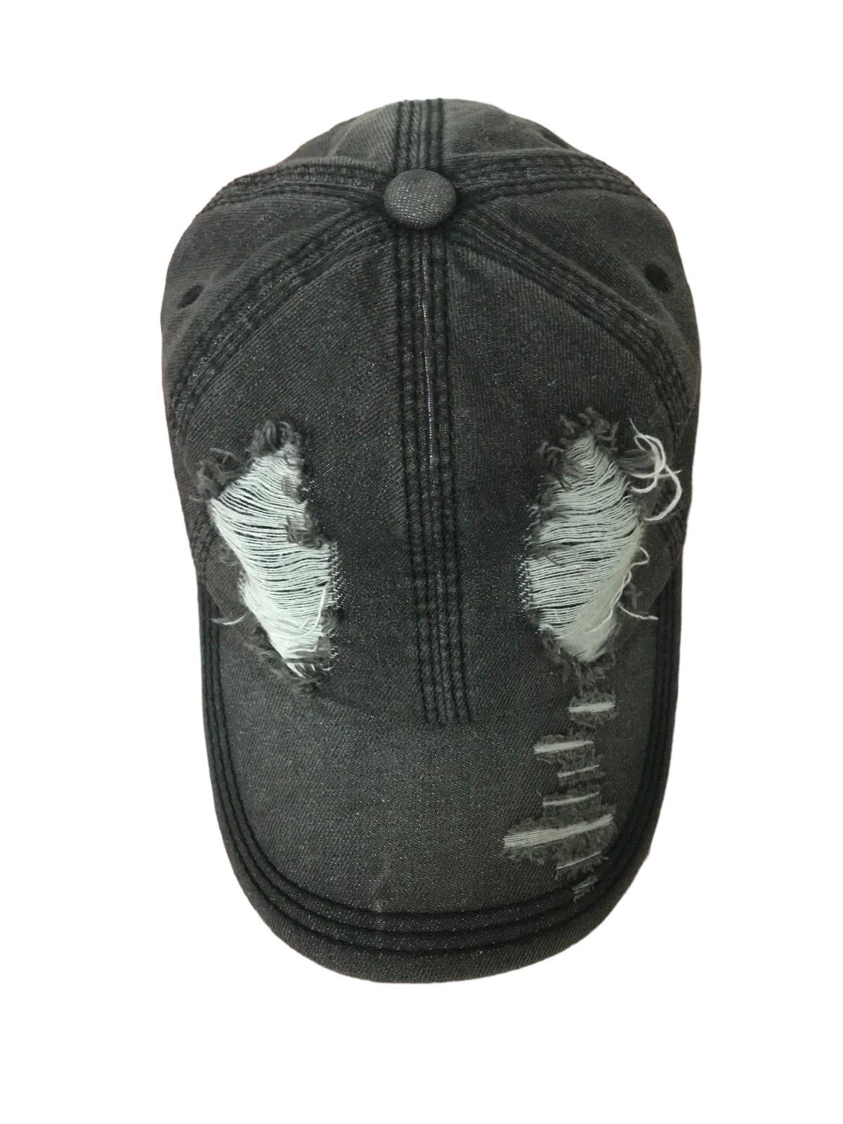 20471120 Japan Hats Distressed Design Faded Black Six Panel Size ONE SIZE - 5 Thumbnail