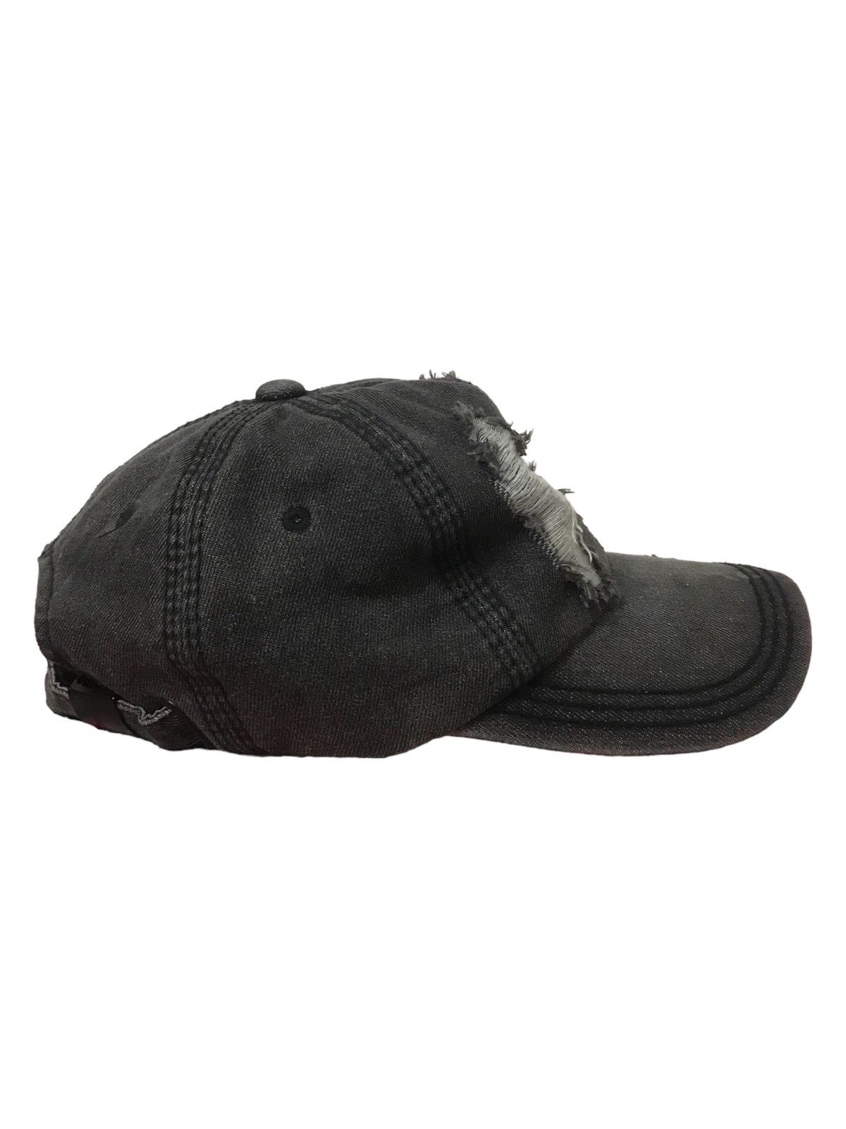 20471120 Japan Hats Distressed Design Faded Black Six Panel Size ONE SIZE - 2 Thumbnail