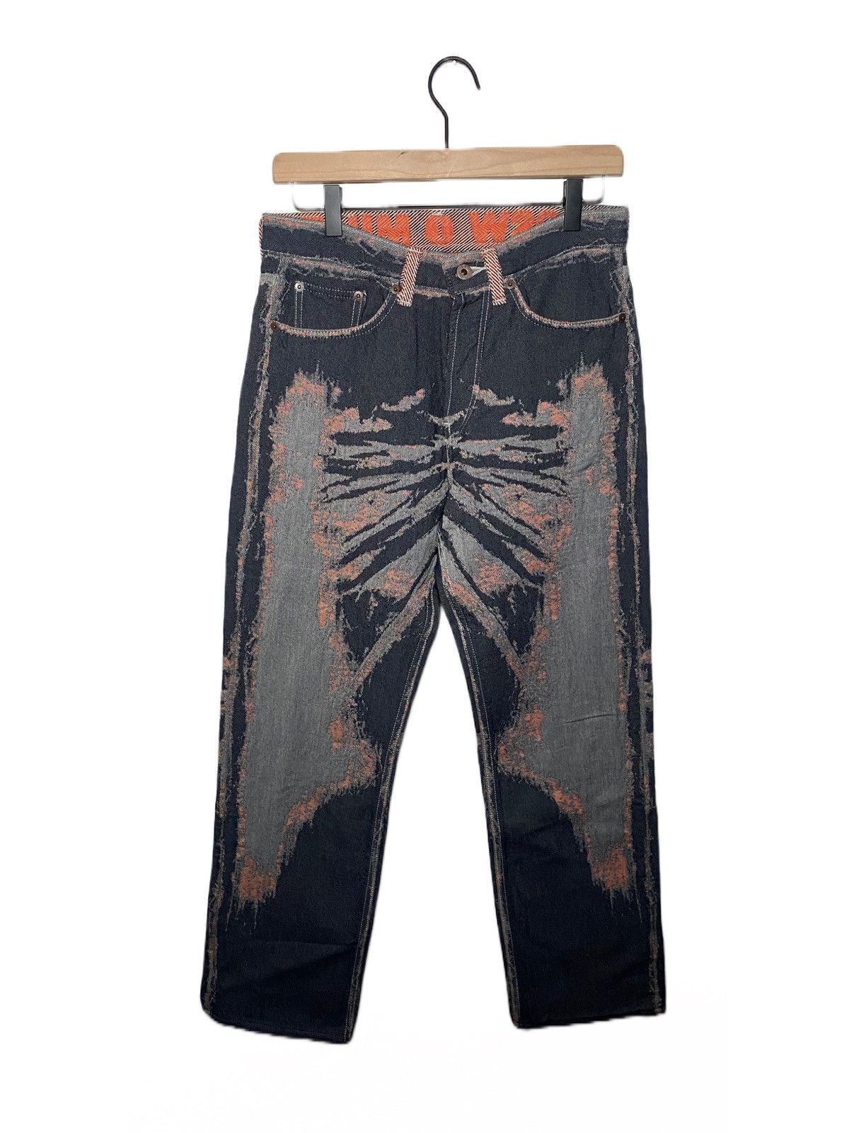 Issey Miyake Issey Miyake Grey/Orange Jeans Size US 29 - 1 Thumbnail