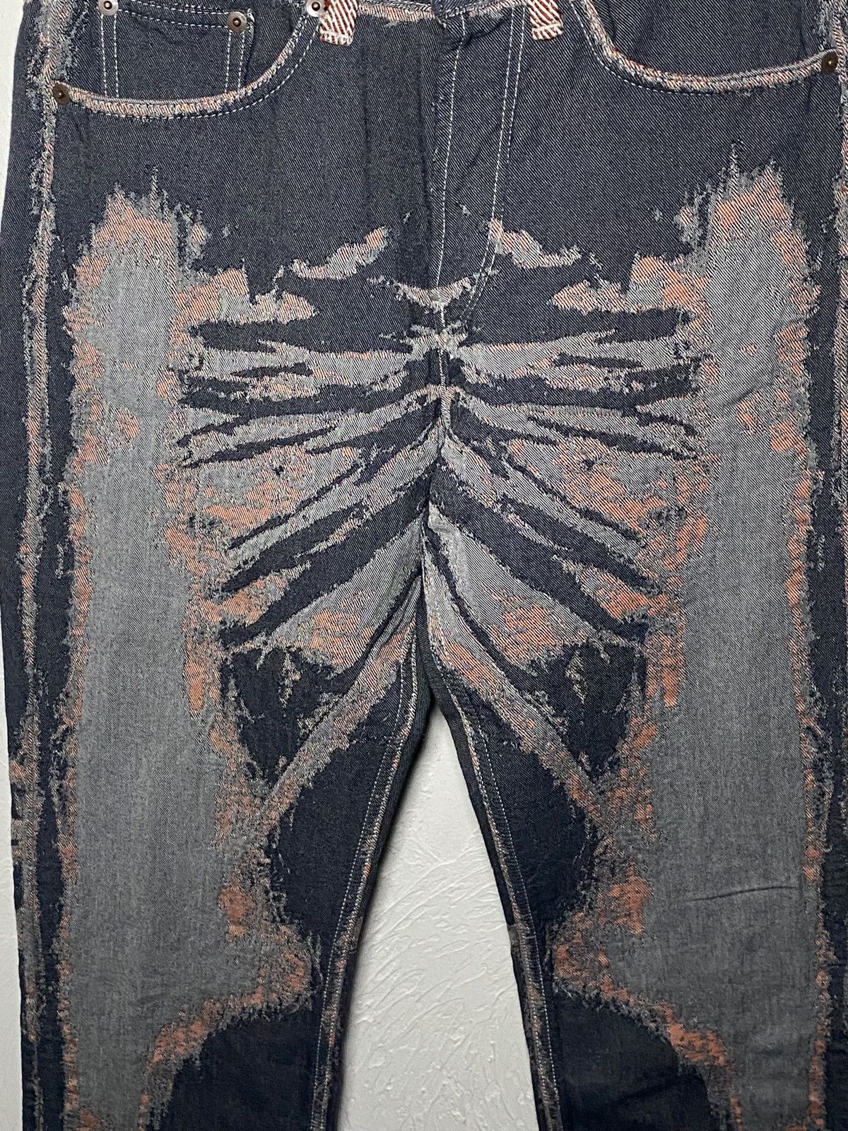Issey Miyake Issey Miyake Grey/Orange Jeans Size US 29 - 2 Thumbnail