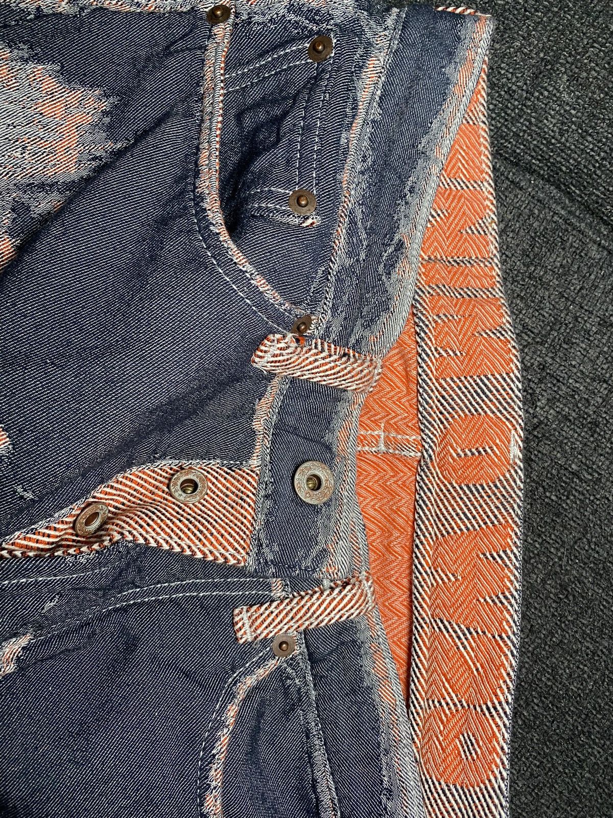 Issey Miyake Issey Miyake Grey/Orange Jeans Size US 29 - 6 Thumbnail