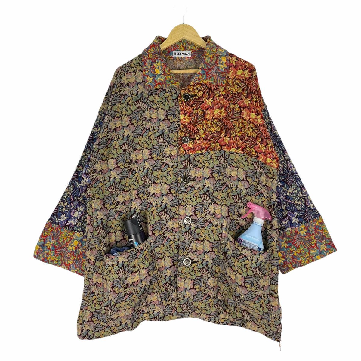 🔥ISSEY MIYAKE PLISSE Flowers Patchwork Light Jacket