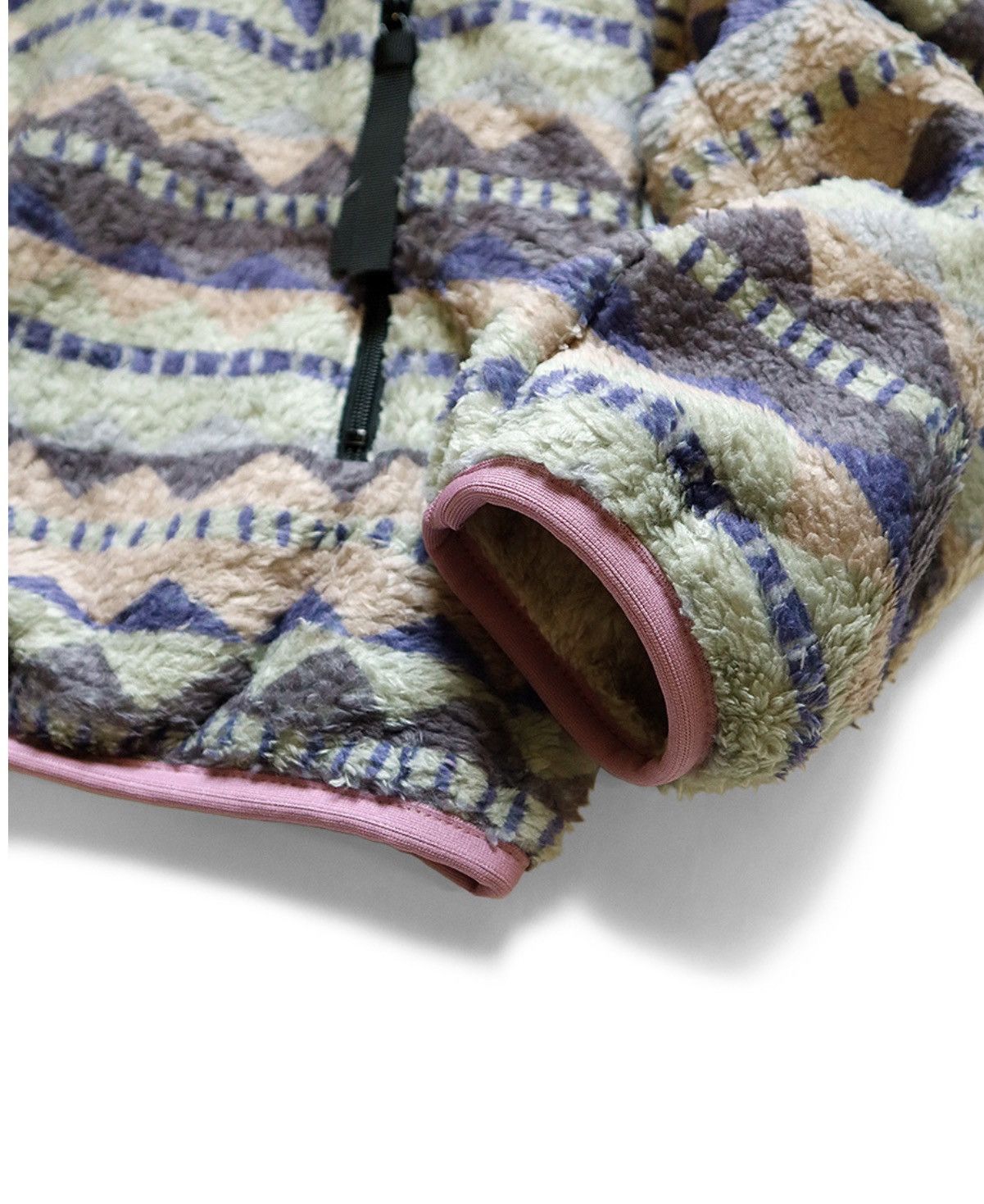 Kapital Kapital Ashram Stripe & BONE Pattern Fleece ZIP Blouson Size US XXL / EU 58 / 5 - 6 Thumbnail