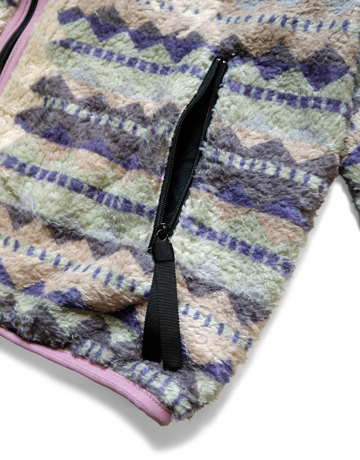 Kapital Kapital Ashram Stripe & BONE Pattern Fleece ZIP Blouson Size US XXL / EU 58 / 5 - 5 Thumbnail