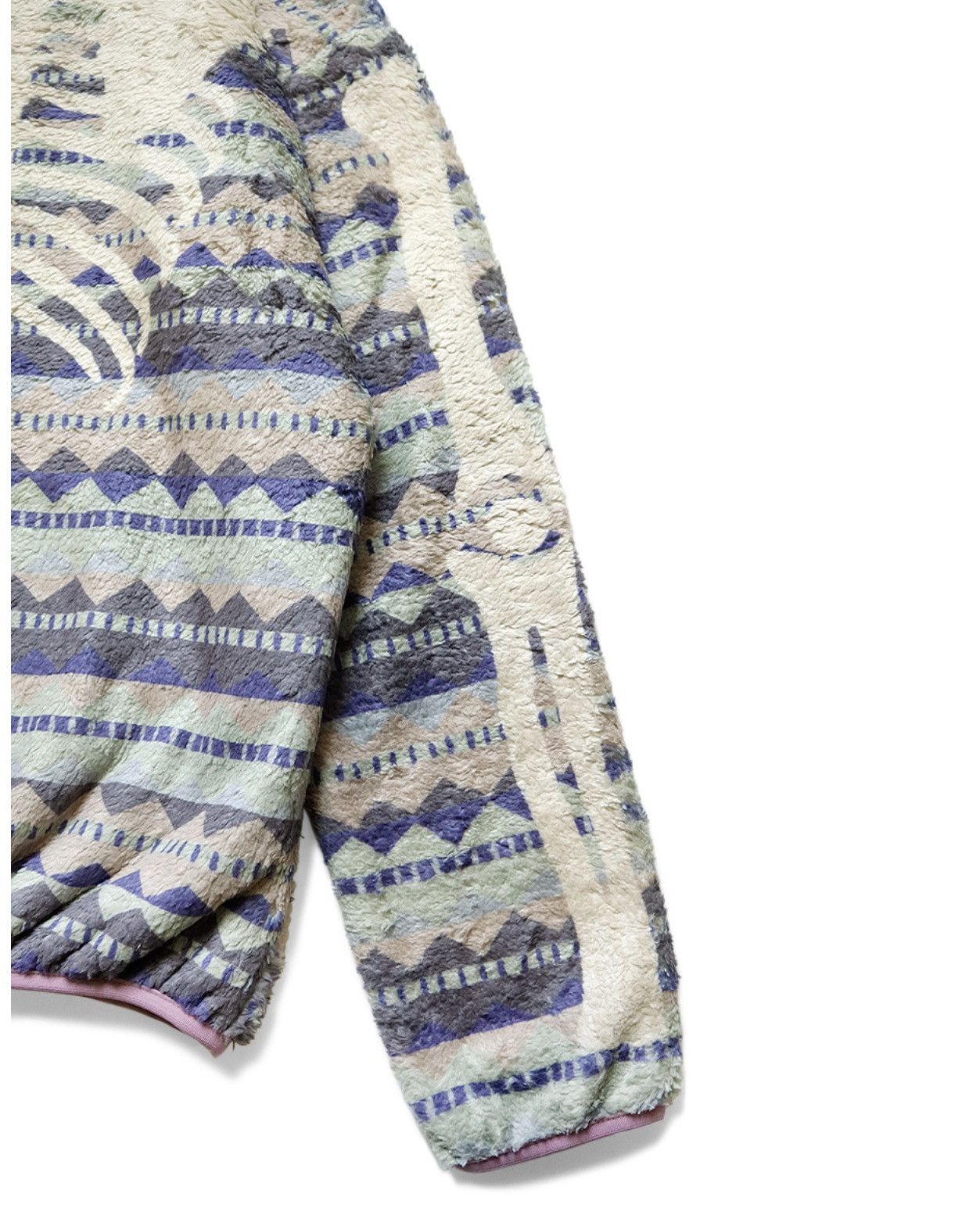 Kapital Kapital Ashram Stripe & BONE Pattern Fleece ZIP Blouson Size US M / EU 48-50 / 2 - 9 Thumbnail