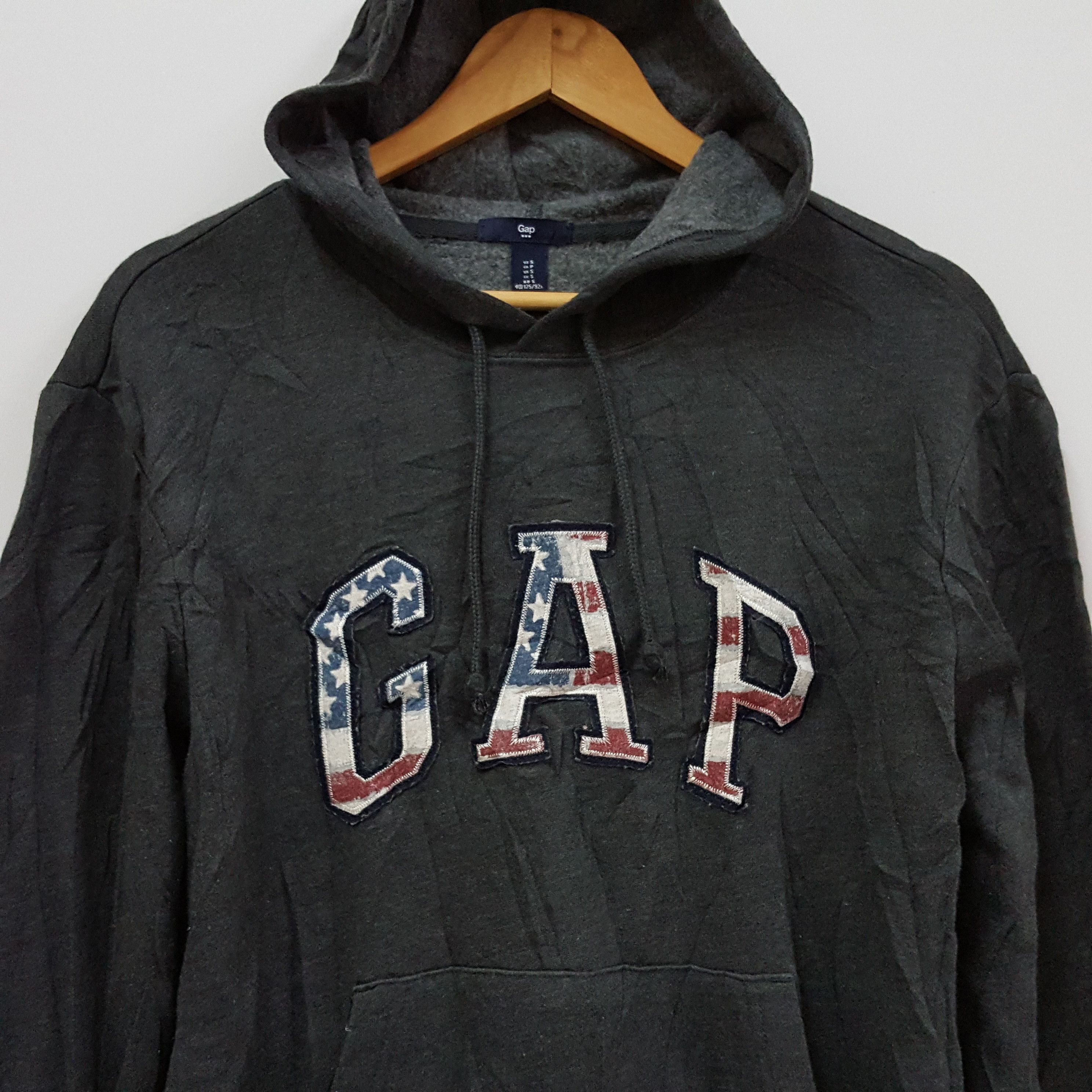 Gap × Vintage Vintage GAP big logo American flag design gray hoodies Size US S / EU 44-46 / 1 - 2 Thumbnail