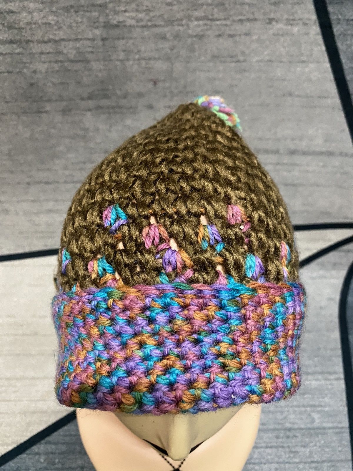 Other Unknown Knitted Multicolour Design Beanie Hat Size ONE SIZE - 3 Thumbnail