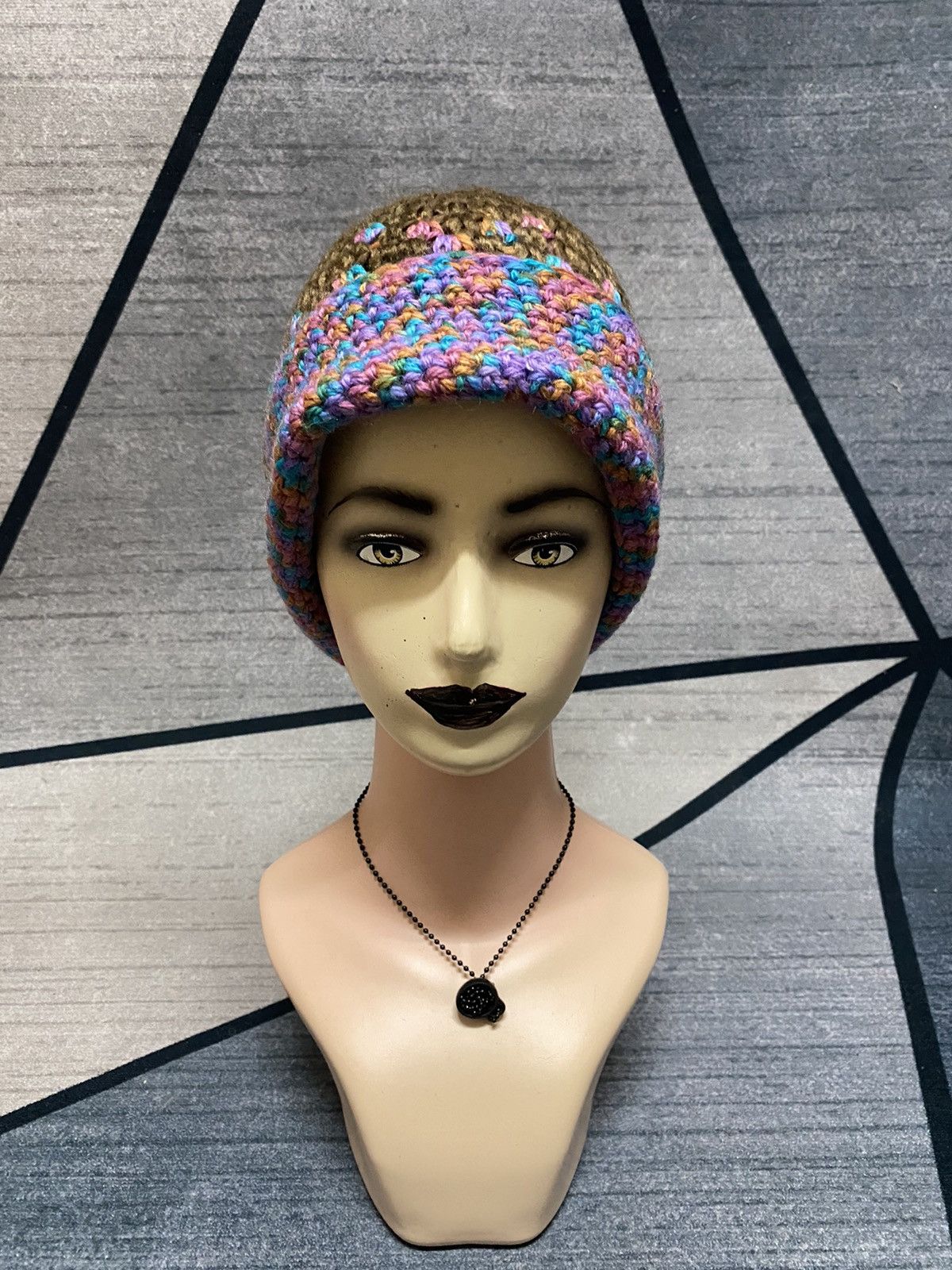 Other Unknown Knitted Multicolour Design Beanie Hat Size ONE SIZE - 2 Thumbnail