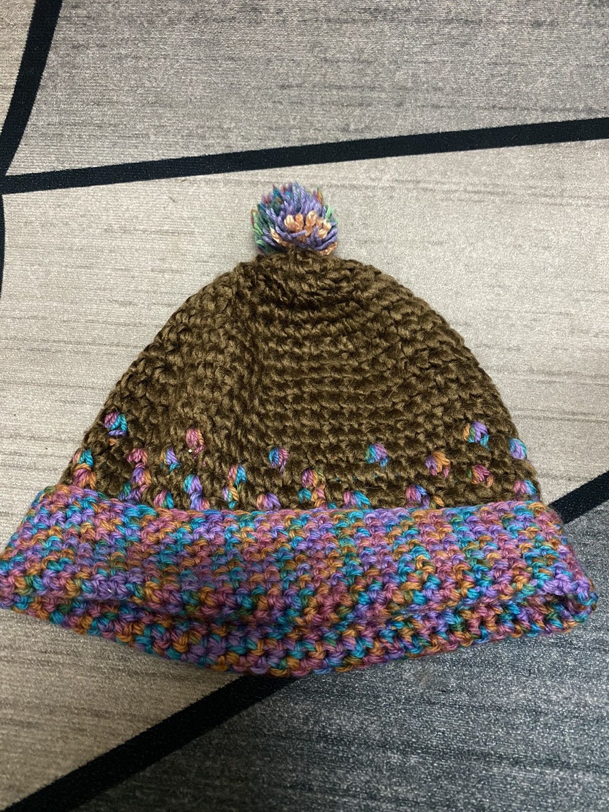 Other Unknown Knitted Multicolour Design Beanie Hat Size ONE SIZE - 5 Thumbnail