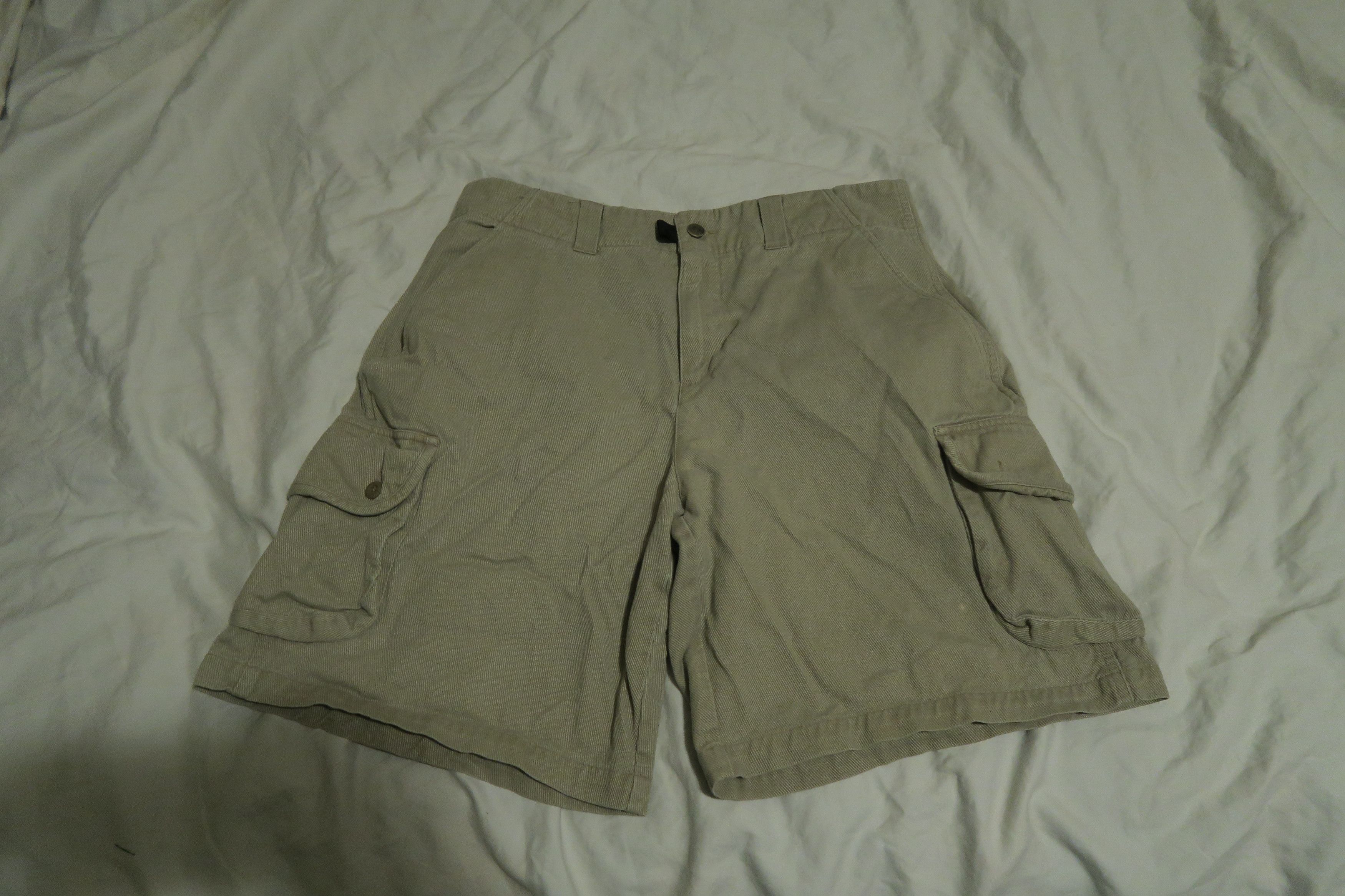Nike ACG × Vintage Vintage Nike ACG Corduroy Cargo Shorts Beige Hiking Size US 34 / EU 50 - 1 Thumbnail