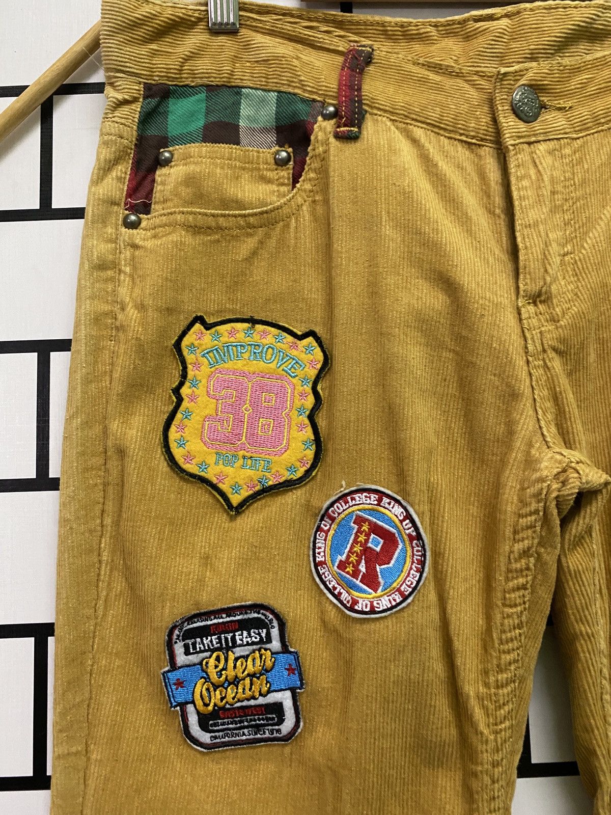 Designer × Japanese Brand Japanese Brand Rollin Corduroy Low Rise Patches Pants Size US 32 / EU 48 - 4 Thumbnail