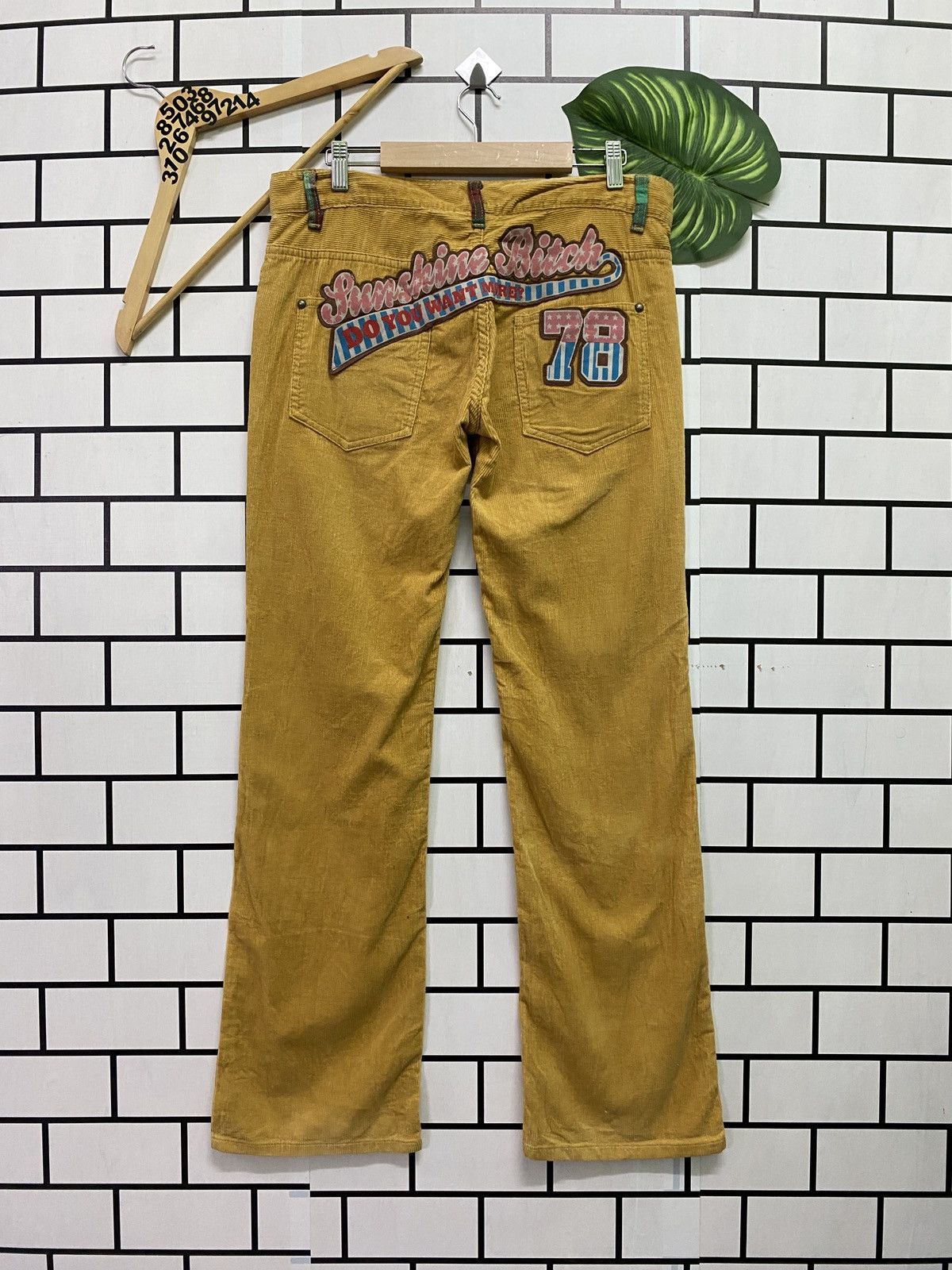 Designer × Japanese Brand Japanese Brand Rollin Corduroy Low Rise Patches Pants Size US 32 / EU 48 - 2 Thumbnail