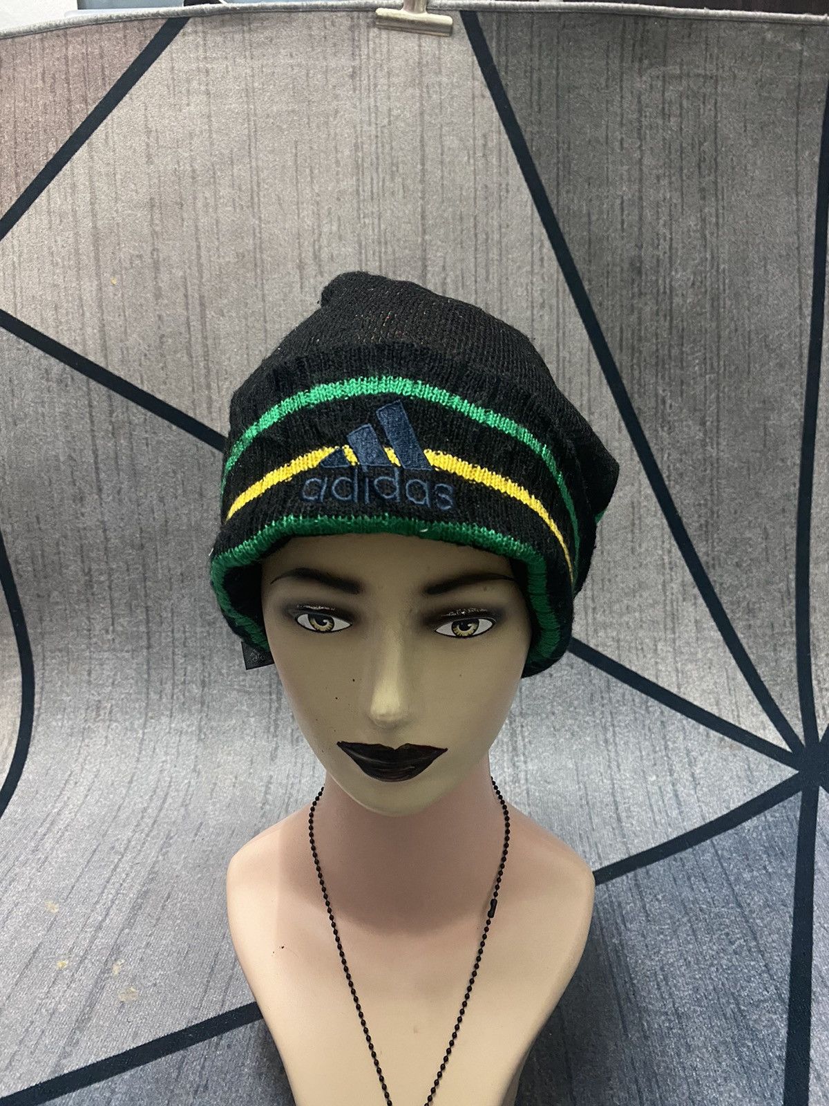 Adidas Adidas Rasta Embroidered Logo Beanie Hat Size ONE SIZE - 1 Thumbnail