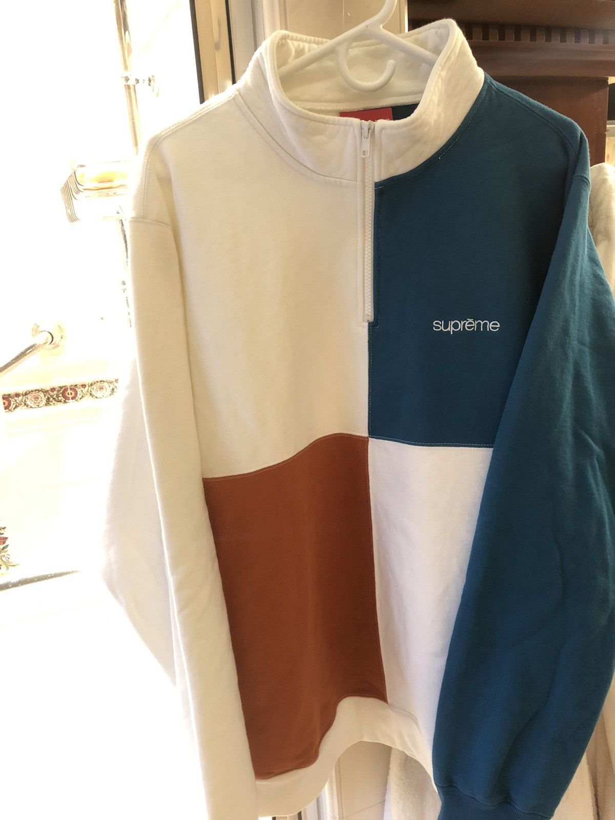 Supreme Supreme Color Block Half Zip Sweatshirt Size US XL / EU 56 / 4 - 3 Thumbnail