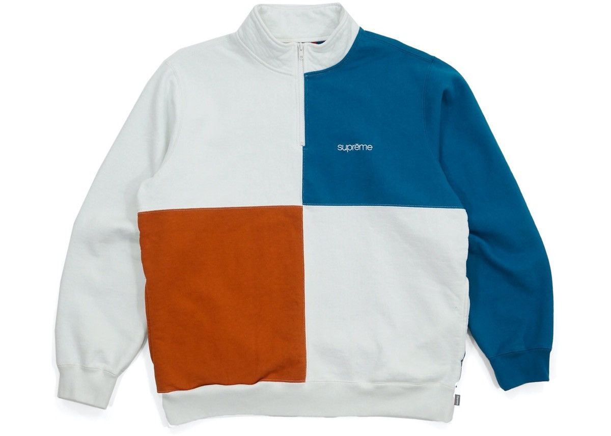Supreme Supreme Color Block Half Zip Sweatshirt Size US XL / EU 56 / 4 - 7 Thumbnail