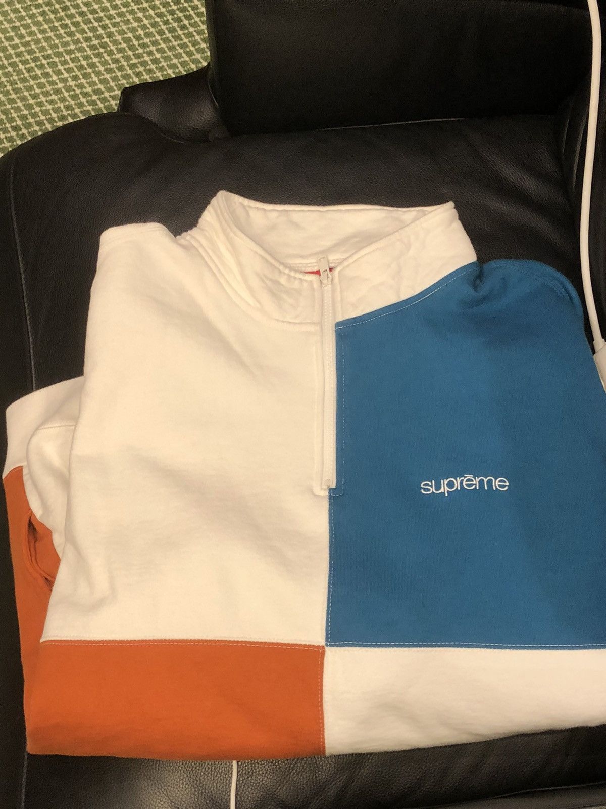 Supreme Supreme Color Block Half Zip Sweatshirt Size US XL / EU 56 / 4 - 4 Thumbnail
