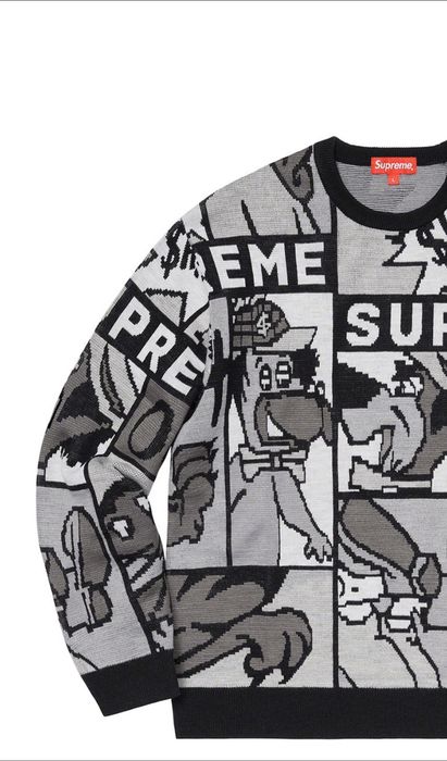 Supreme cartoon sweater store black