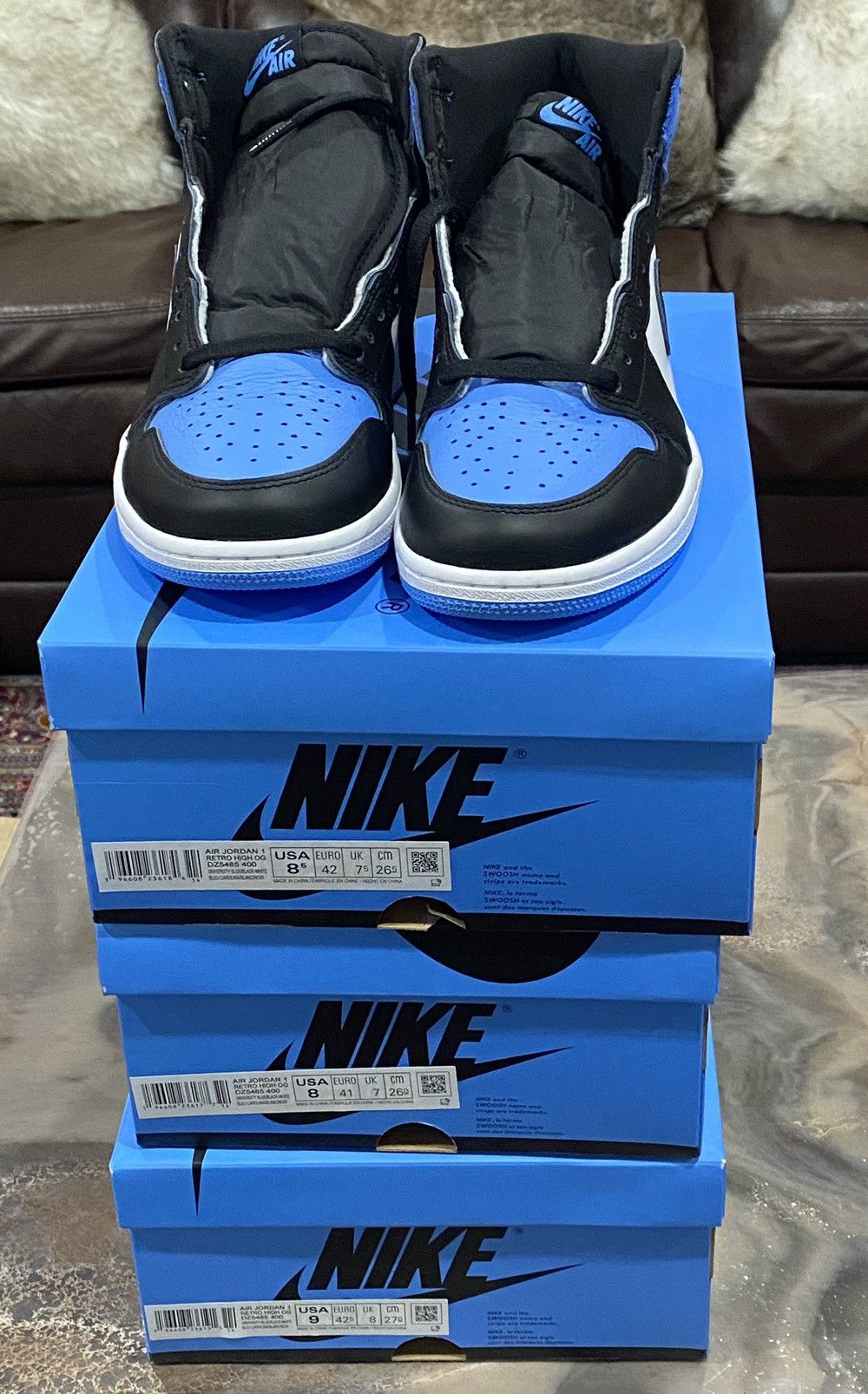 Jordan Brand × Nike AIR JORDAN 1 RETRO HIGH OG “UNC” MENS 8.5 US Size US 8.5 / EU 41-42 - 9 Thumbnail