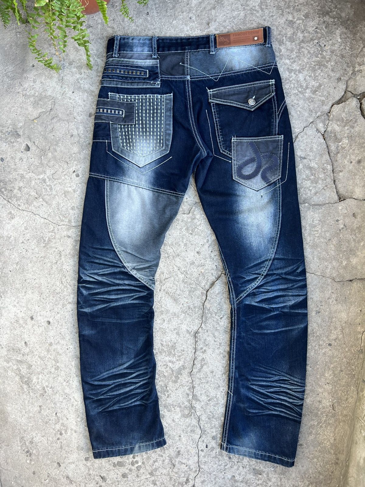 Japanese Brand × Vintage Vintage J Rag Multi-Pockets Faded Denim Cargo Pants/Jeans Size US 32 / EU 48 - 10 Thumbnail