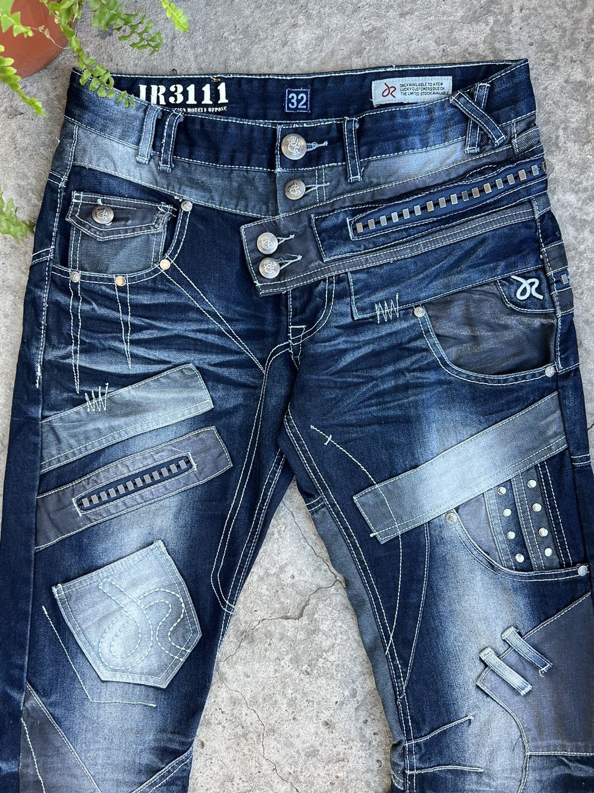 Japanese Brand × Vintage Vintage J Rag Multi-Pockets Faded Denim Cargo Pants/Jeans Size US 32 / EU 48 - 12 Thumbnail