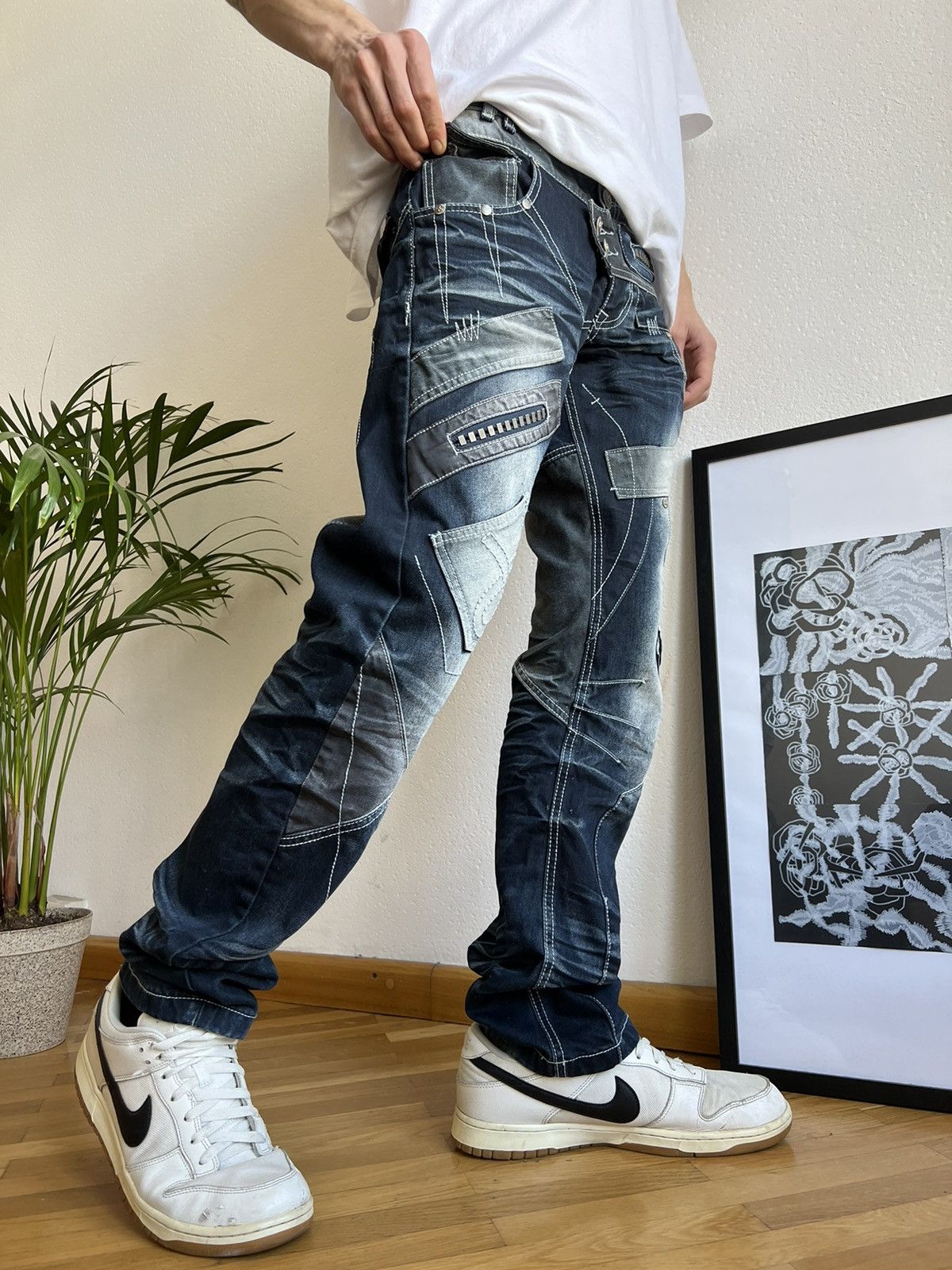 Japanese Brand × Vintage Vintage J Rag Multi-Pockets Faded Denim Cargo Pants/Jeans Size US 32 / EU 48 - 6 Thumbnail