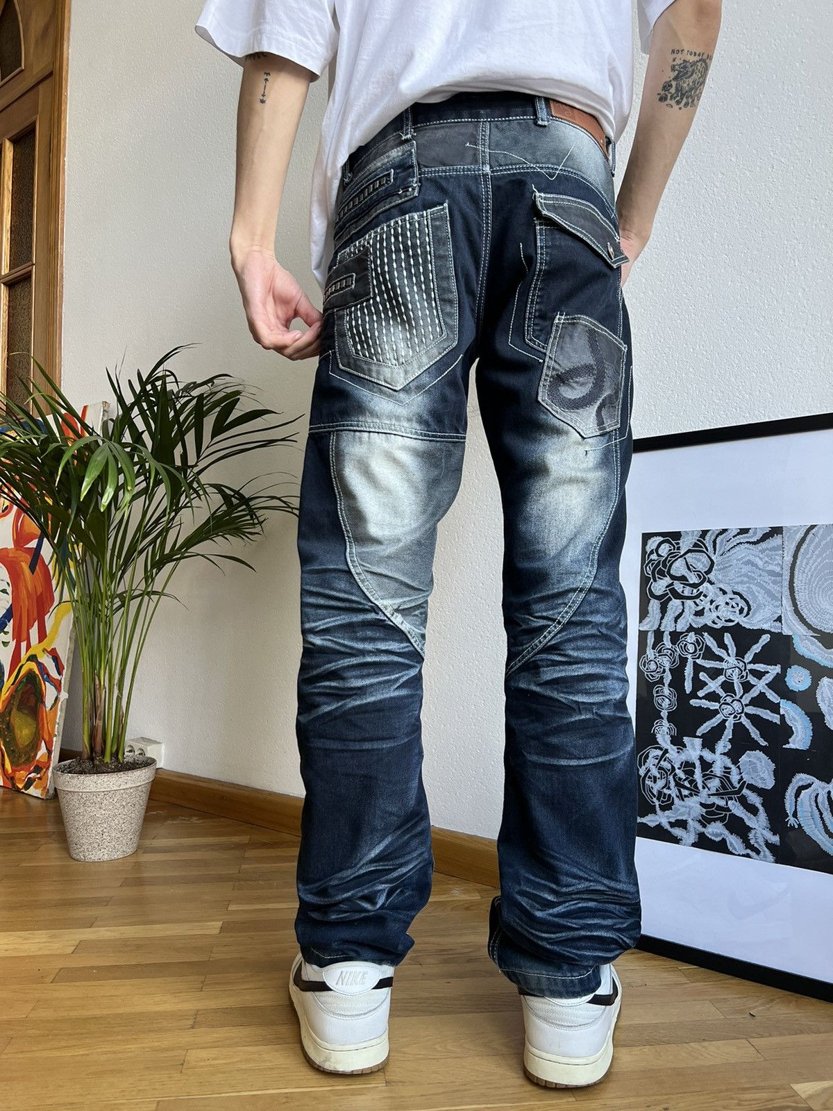 Japanese Brand × Vintage Vintage J Rag Multi-Pockets Faded Denim Cargo Pants/Jeans Size US 32 / EU 48 - 2 Thumbnail