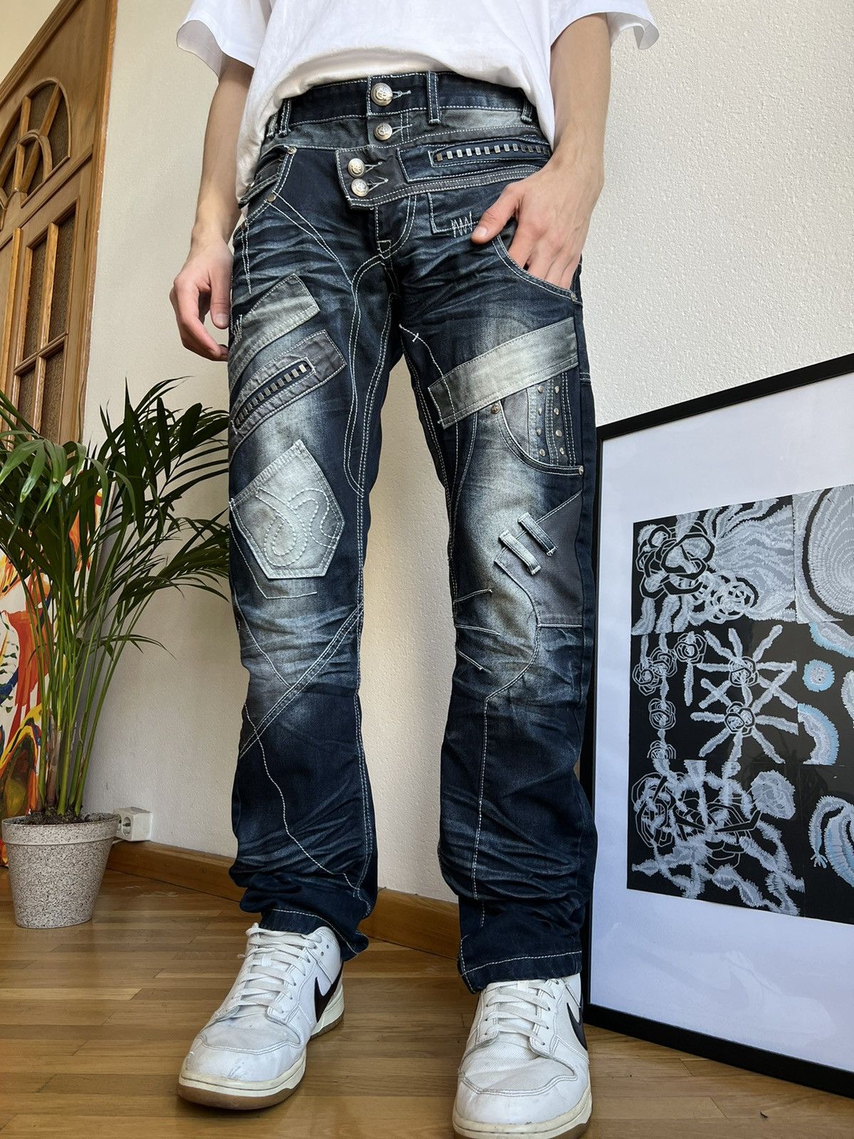 Japanese Brand × Vintage Vintage J Rag Multi-Pockets Faded Denim Cargo Pants/Jeans Size US 32 / EU 48 - 3 Thumbnail