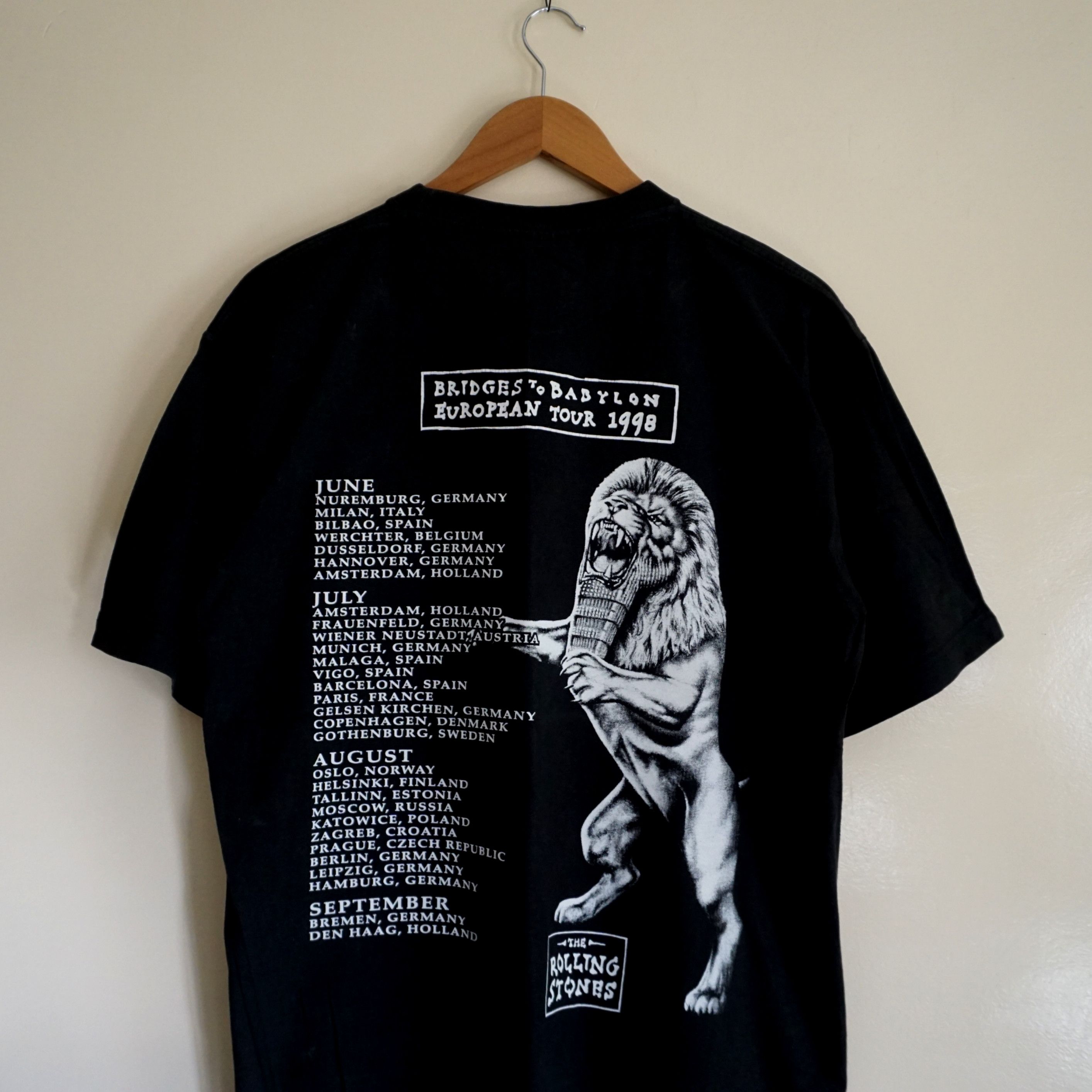 Band Tees vintage The Rolling Stones Bridges To Babylon World Tour1997 Size US L / EU 52-54 / 3 - 8 Thumbnail