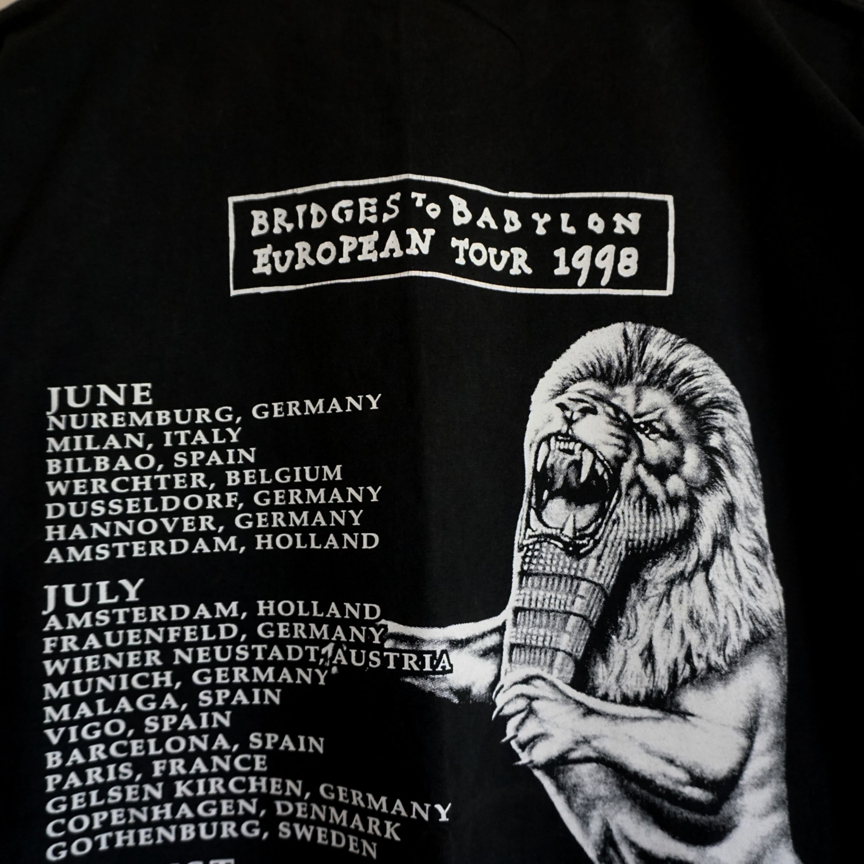 Band Tees vintage The Rolling Stones Bridges To Babylon World Tour1997 Size US L / EU 52-54 / 3 - 9 Thumbnail