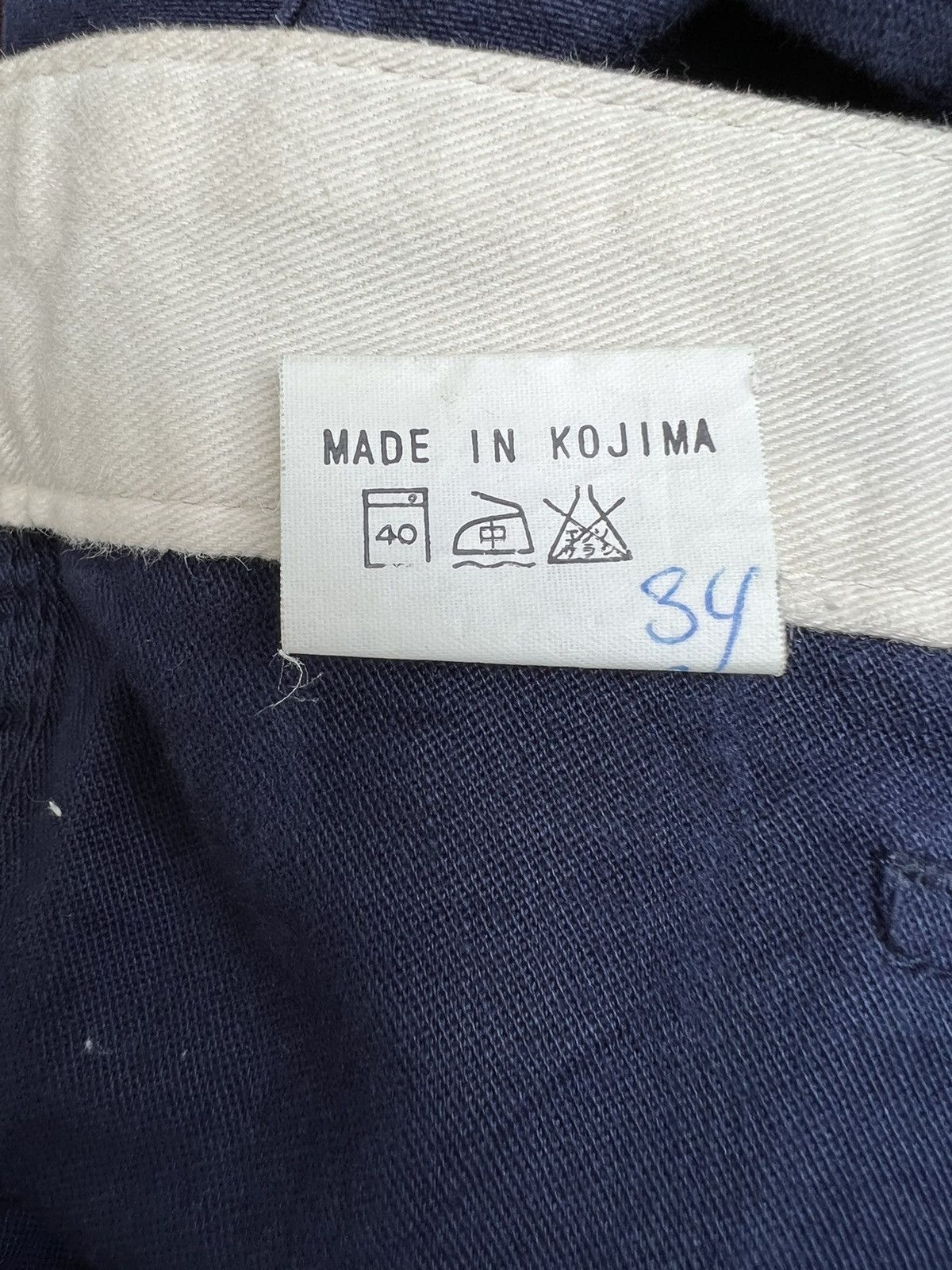 Vintage Vintage UNICO LINEA Japan Moleskin Cotton Work Pant Size US 31 - 20 Thumbnail