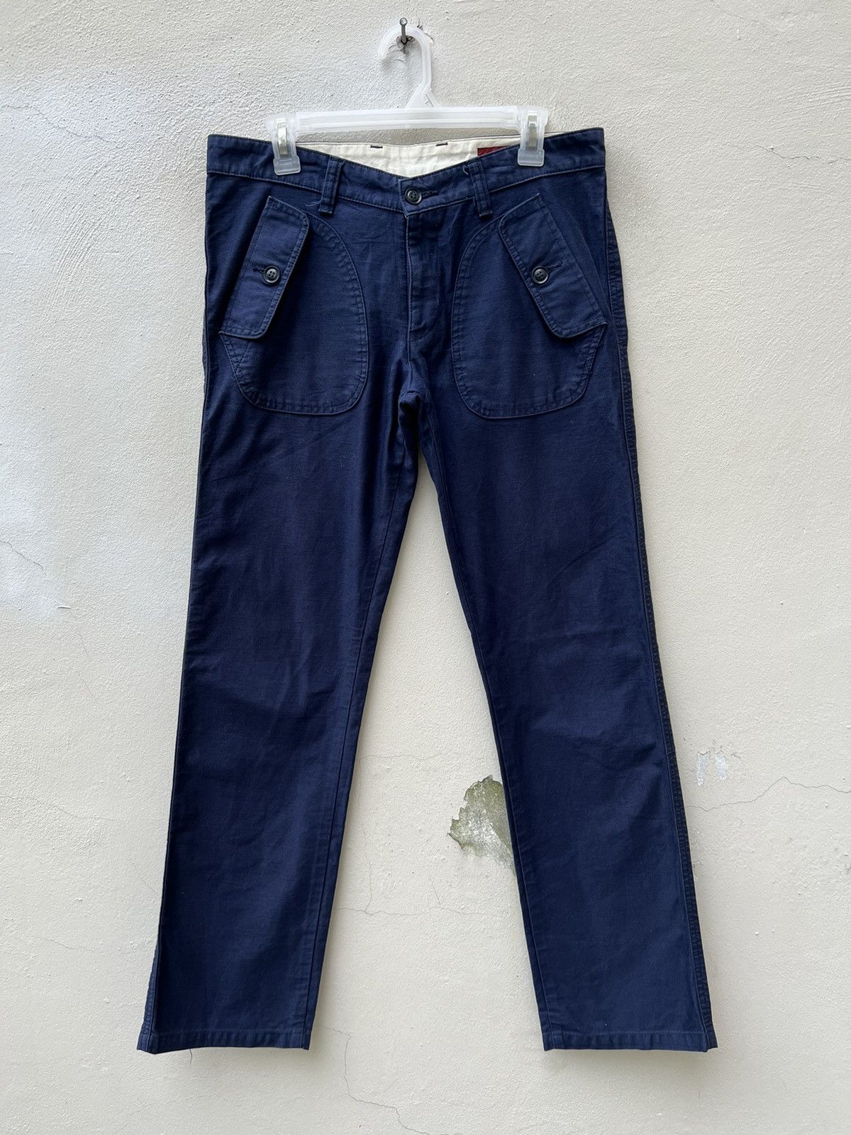 Vintage Vintage UNICO LINEA Japan Moleskin Cotton Work Pant Size US 31 - 6 Thumbnail