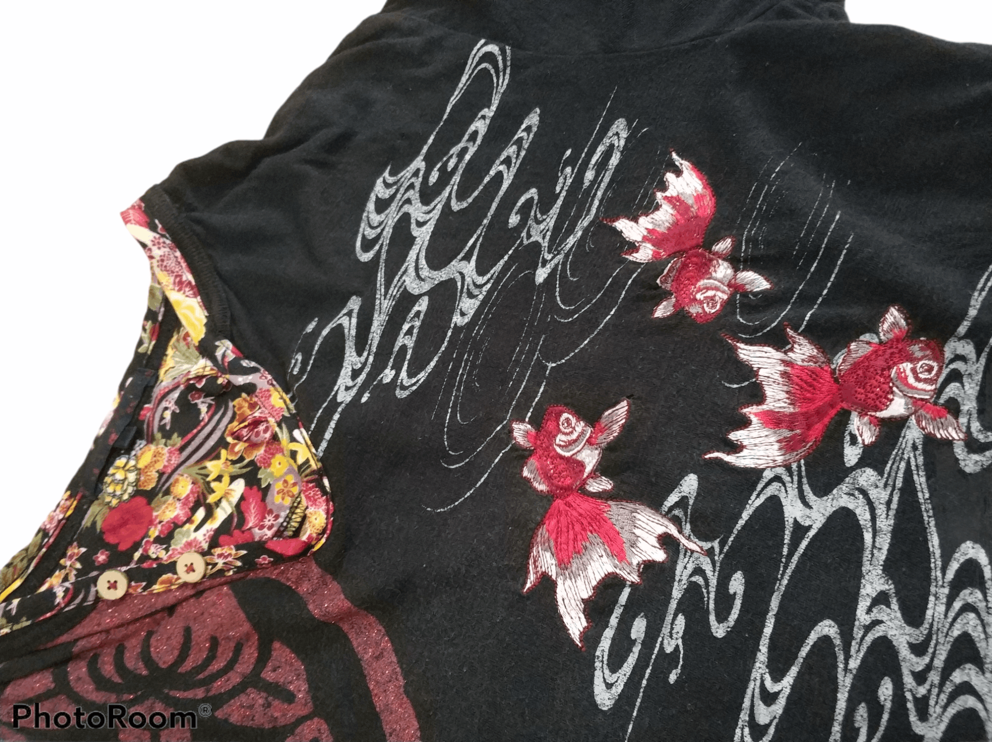 Japanese Brand 🔥Embroidered Koi Fish Overprint Japanese Sukajan Tees Size US M / EU 48-50 / 2 - 5 Thumbnail