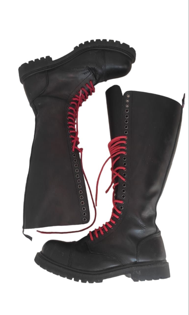 Military MilTec INVADER BLACK LEATHER 30 HOLE RANGER STYLE BOOTS Grailed