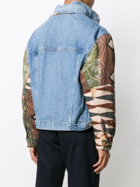 Martine Rose Martine Rose Contrast Sleeve Hooded Denim Jacket Blue Size US M / EU 48-50 / 2 - 6 Thumbnail