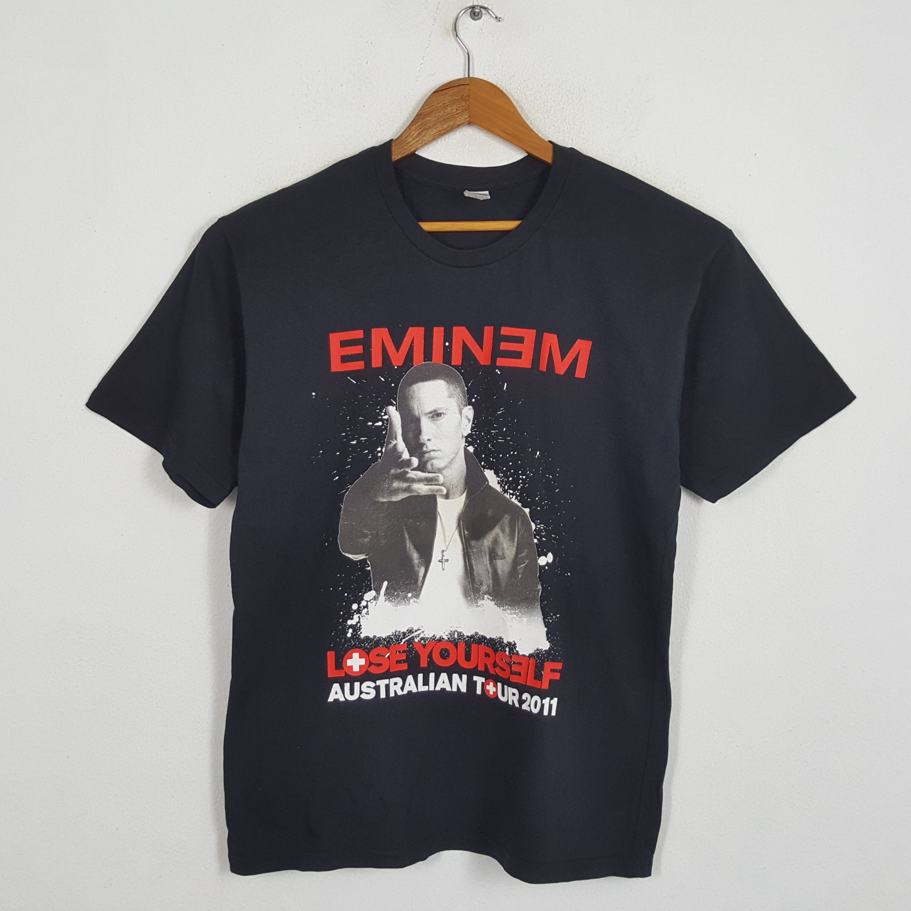 EMINEM Rap T-shirt, Men's L size cotton black type Vintage Second Hand main image 0