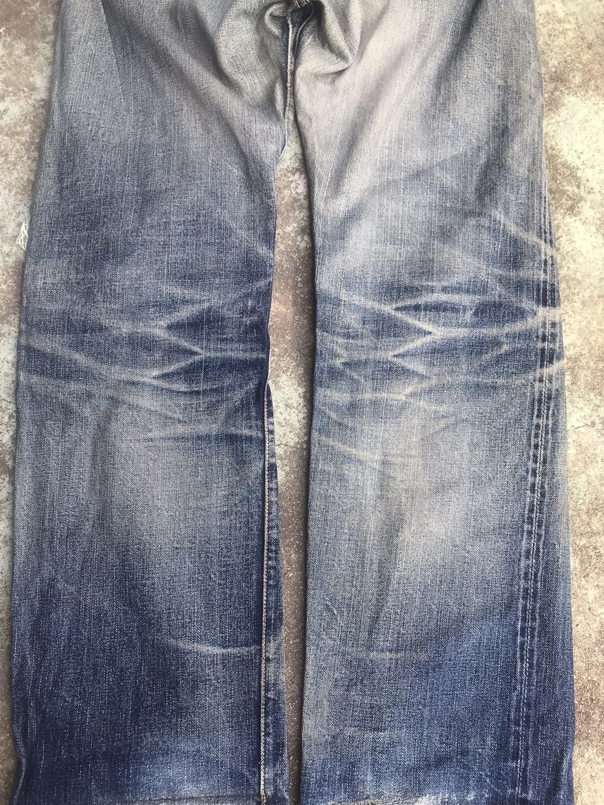 If Six Was Nine The Flat Head Selvedge Buttonfly Distressed Denim Size US 31 - 11 Thumbnail