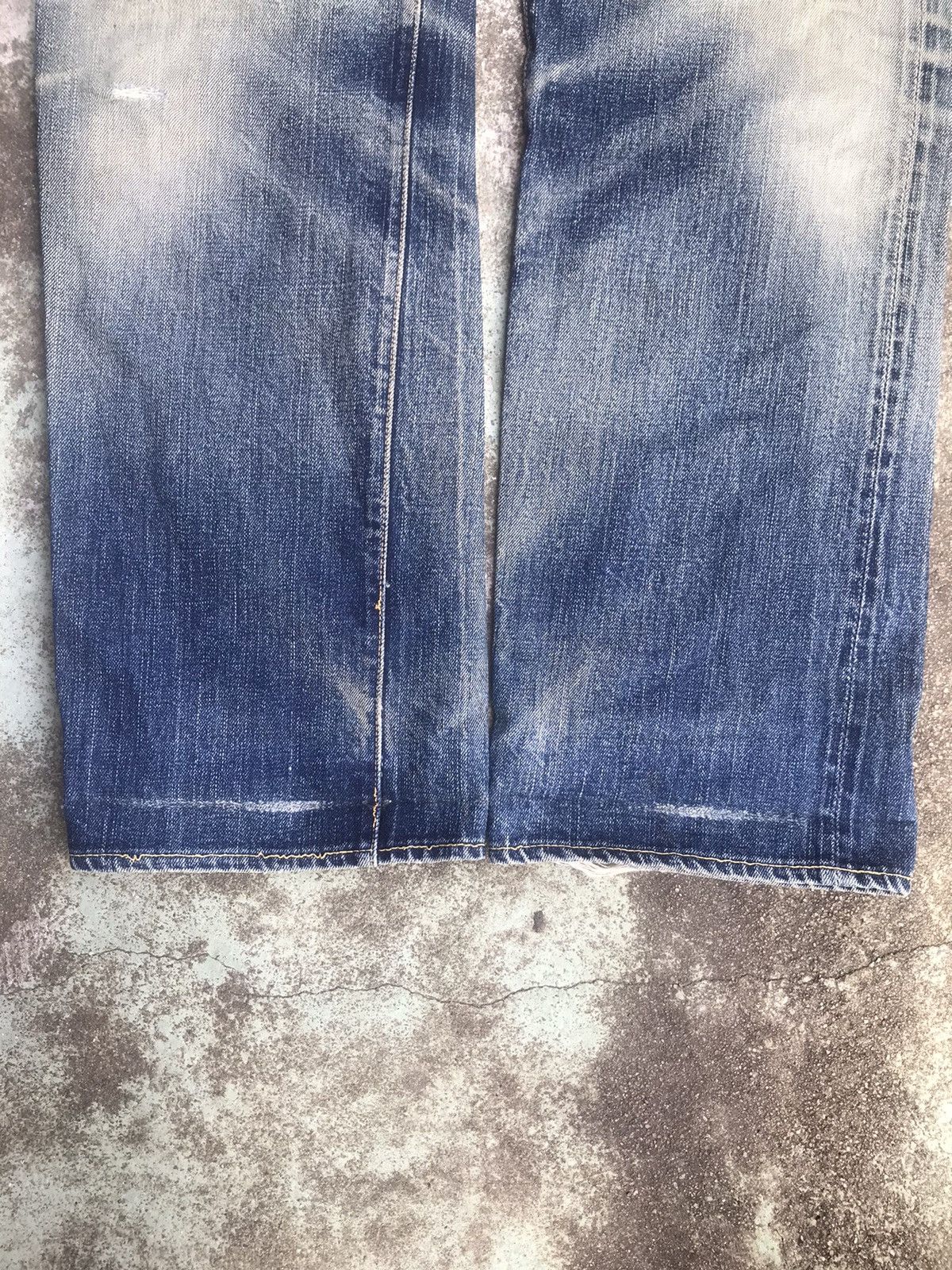 If Six Was Nine The Flat Head Selvedge Buttonfly Distressed Denim Size US 31 - 3 Thumbnail