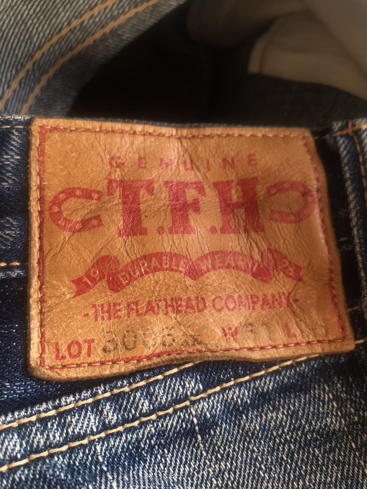 If Six Was Nine The Flat Head Selvedge Buttonfly Distressed Denim Size US 31 - 12 Thumbnail