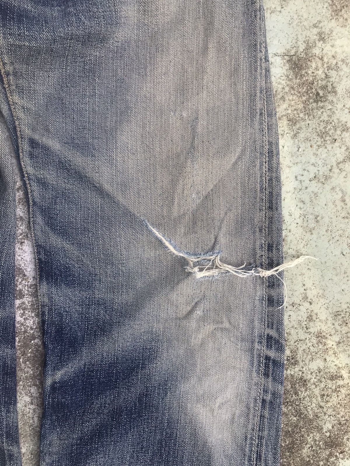 If Six Was Nine The Flat Head Selvedge Buttonfly Distressed Denim Size US 31 - 4 Thumbnail