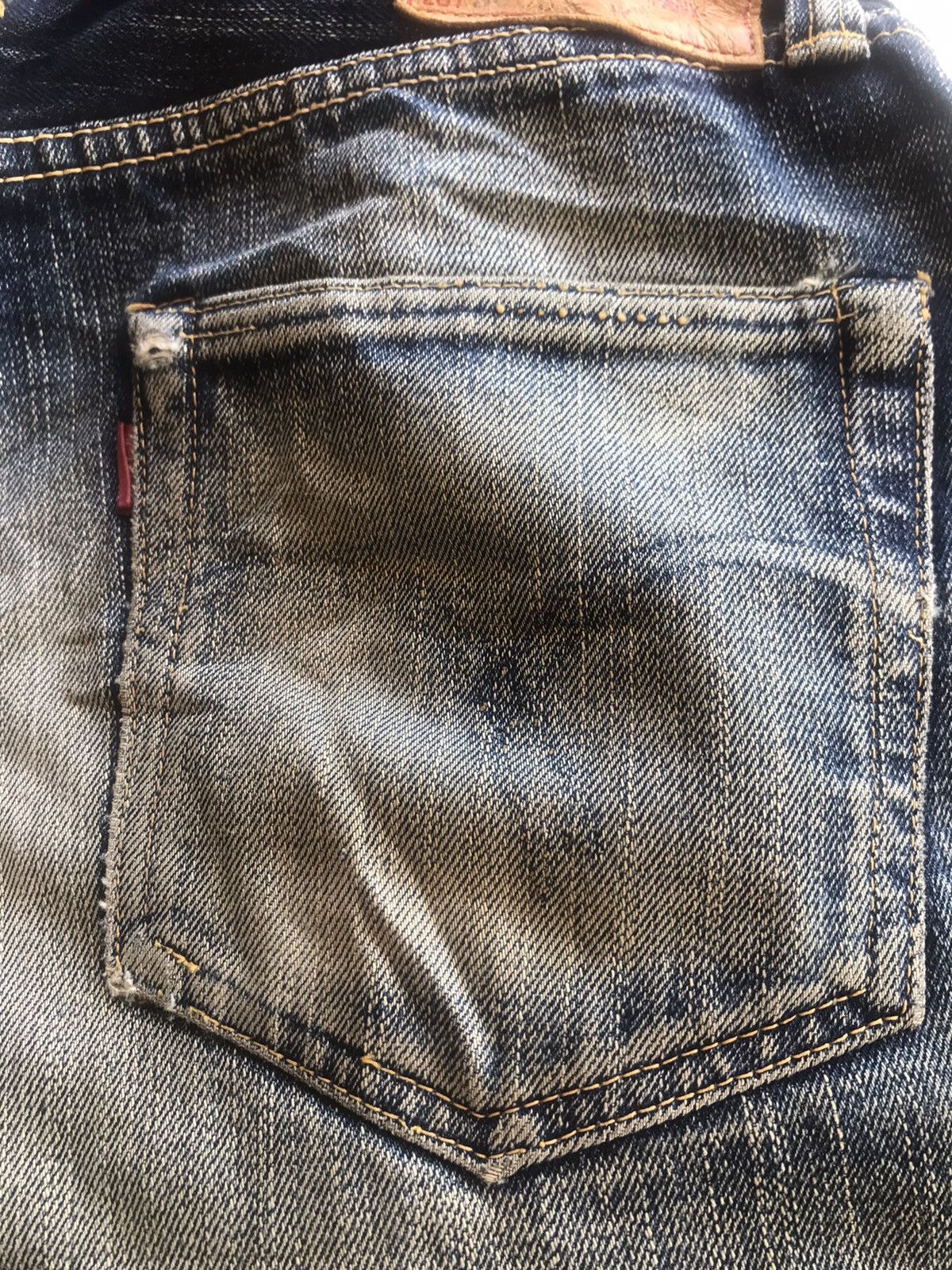If Six Was Nine The Flat Head Selvedge Buttonfly Distressed Denim Size US 31 - 8 Thumbnail