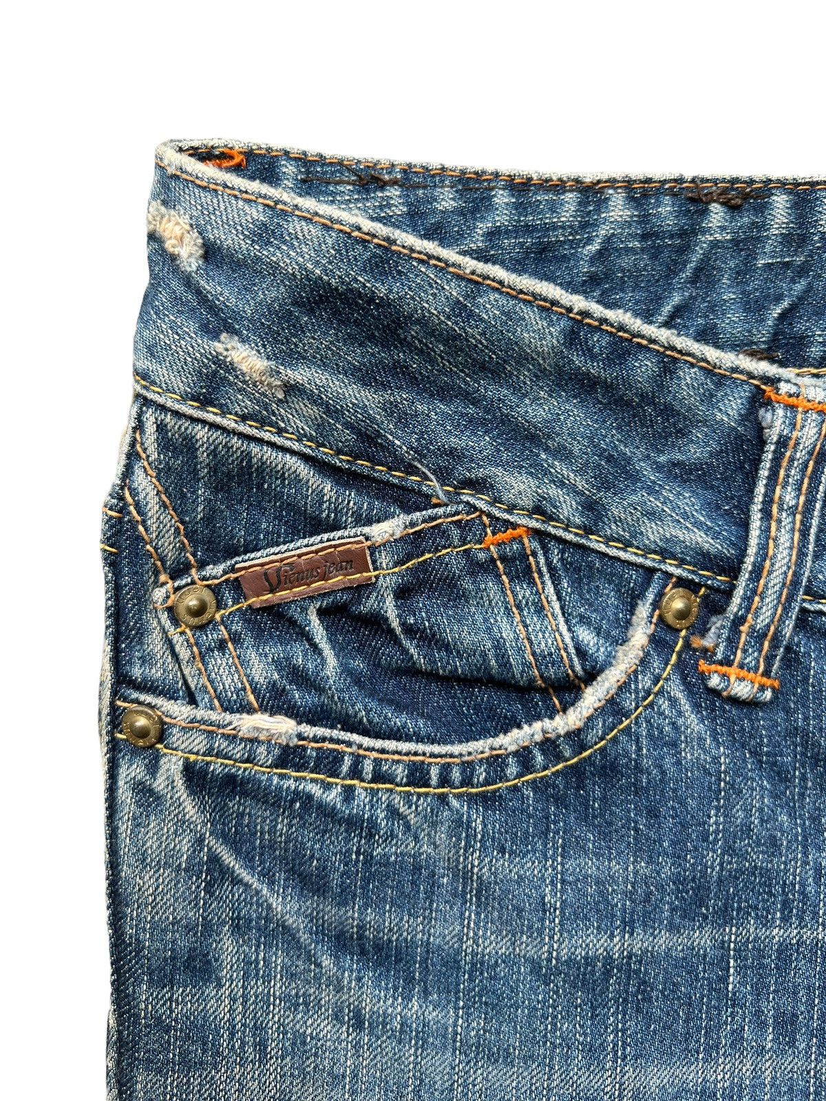 Edwin Edwin Distressed Denim Jeans Flare Jeans 31x32 Size 31" - 9 Thumbnail