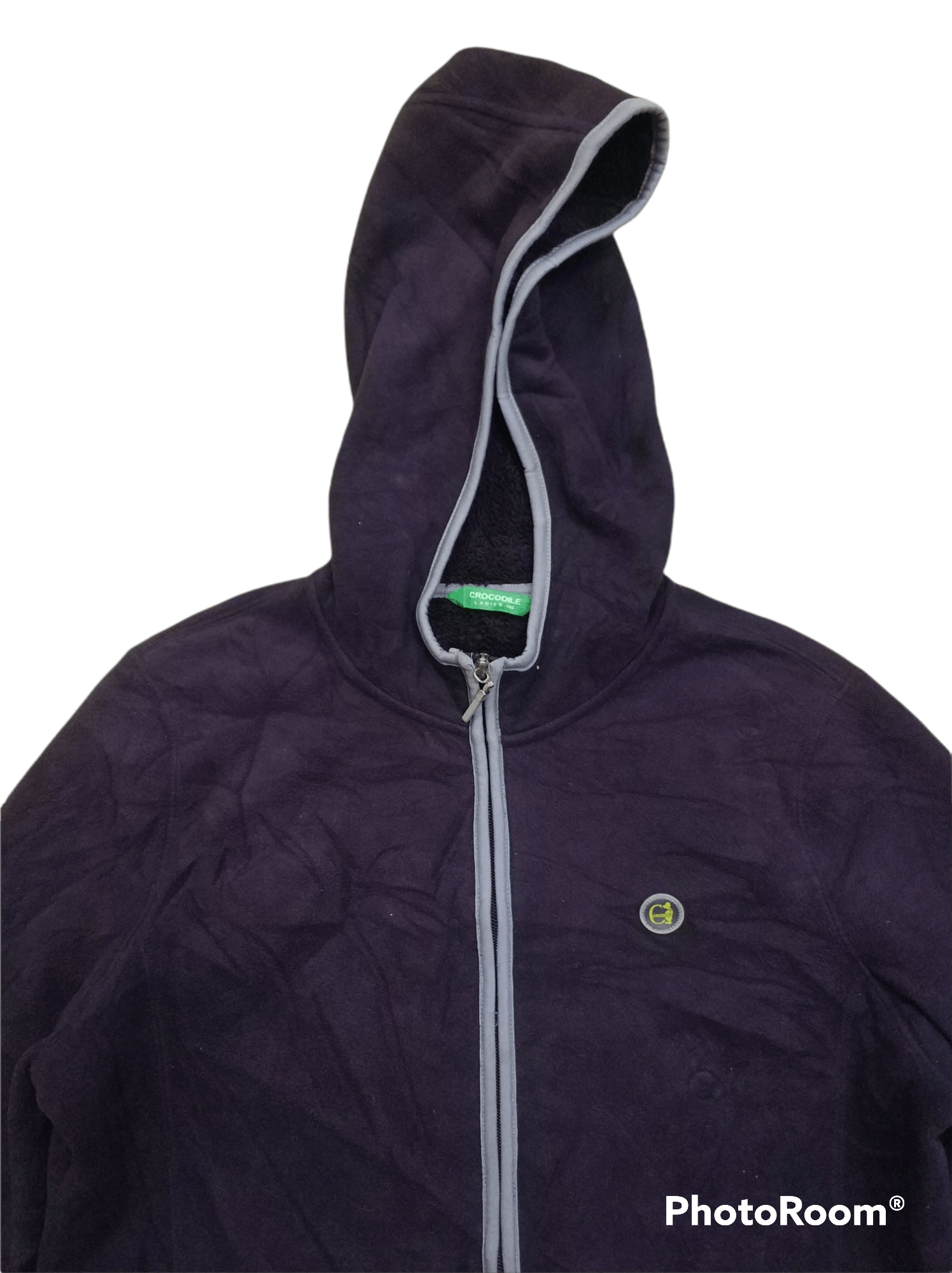 Japanese Brand 🔥Purple Crocodile Ladies Fleece Hoodie Size M / US 6-8 / IT 42-44 - 6 Thumbnail