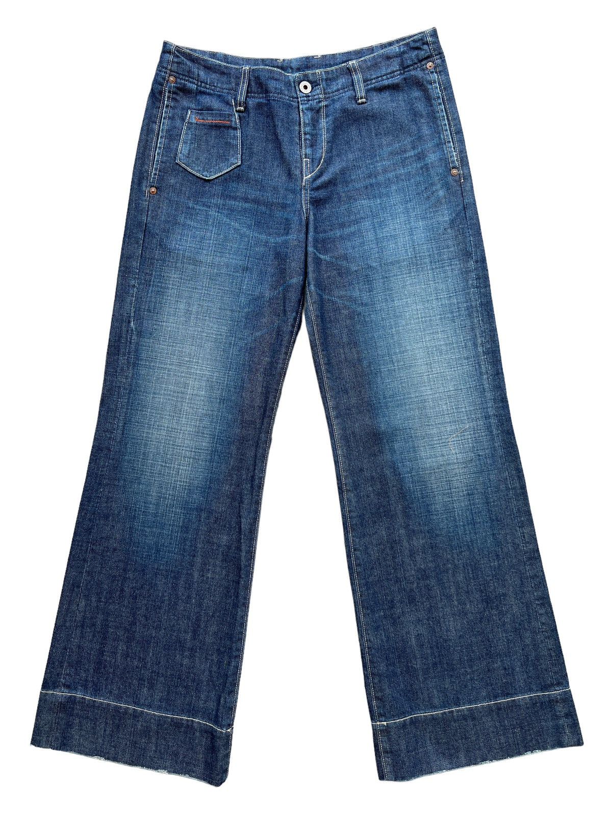 Ralph Lauren Vintage Ralph Lauren Wide Leg Baggy Flare Jeans 32x31 Size 32" / US 10 / IT 46 - 2 Thumbnail