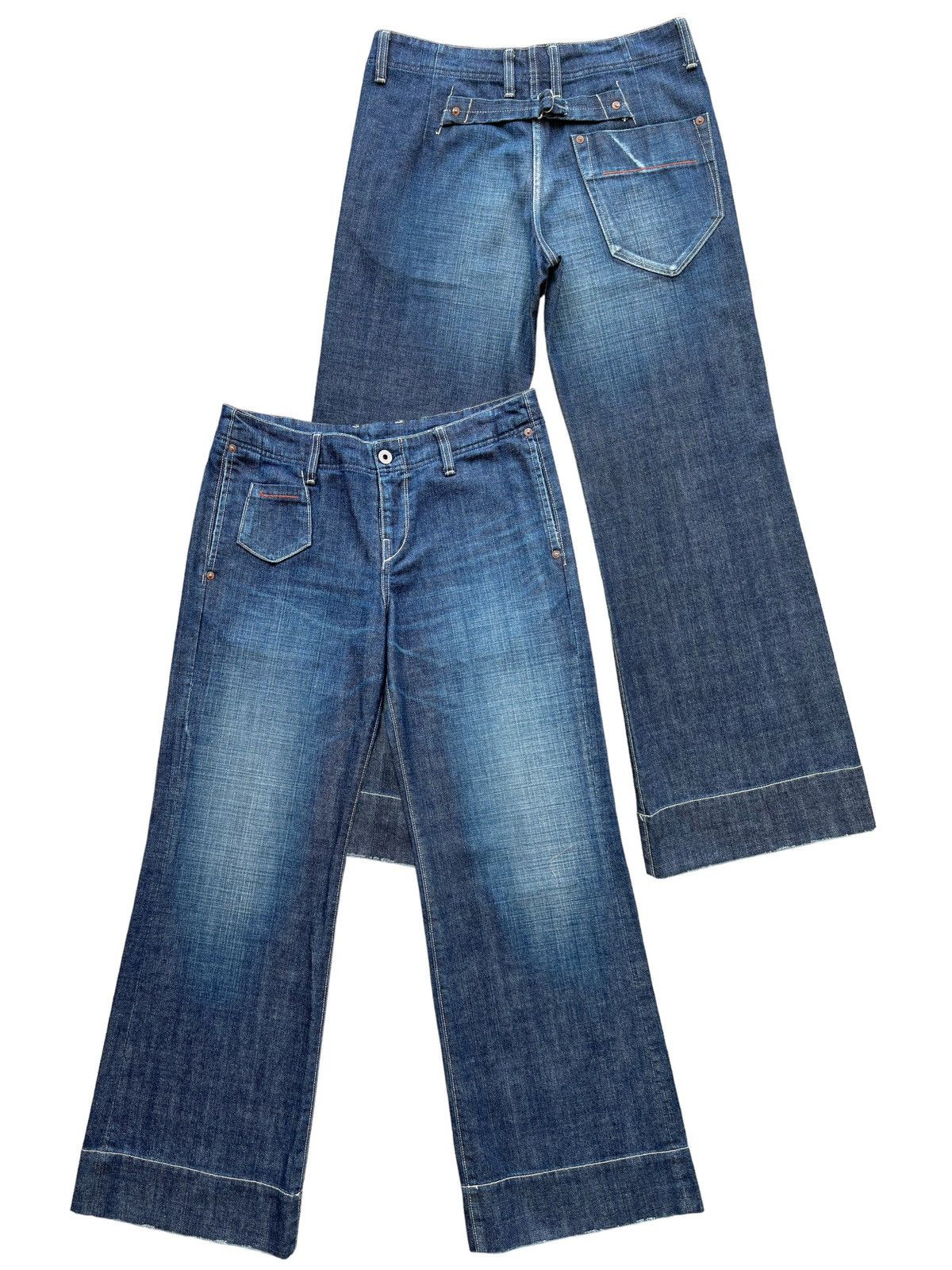 Ralph Lauren Vintage Ralph Lauren Wide Leg Baggy Flare Jeans 32x31 Size 32" / US 10 / IT 46 - 1 Thumbnail
