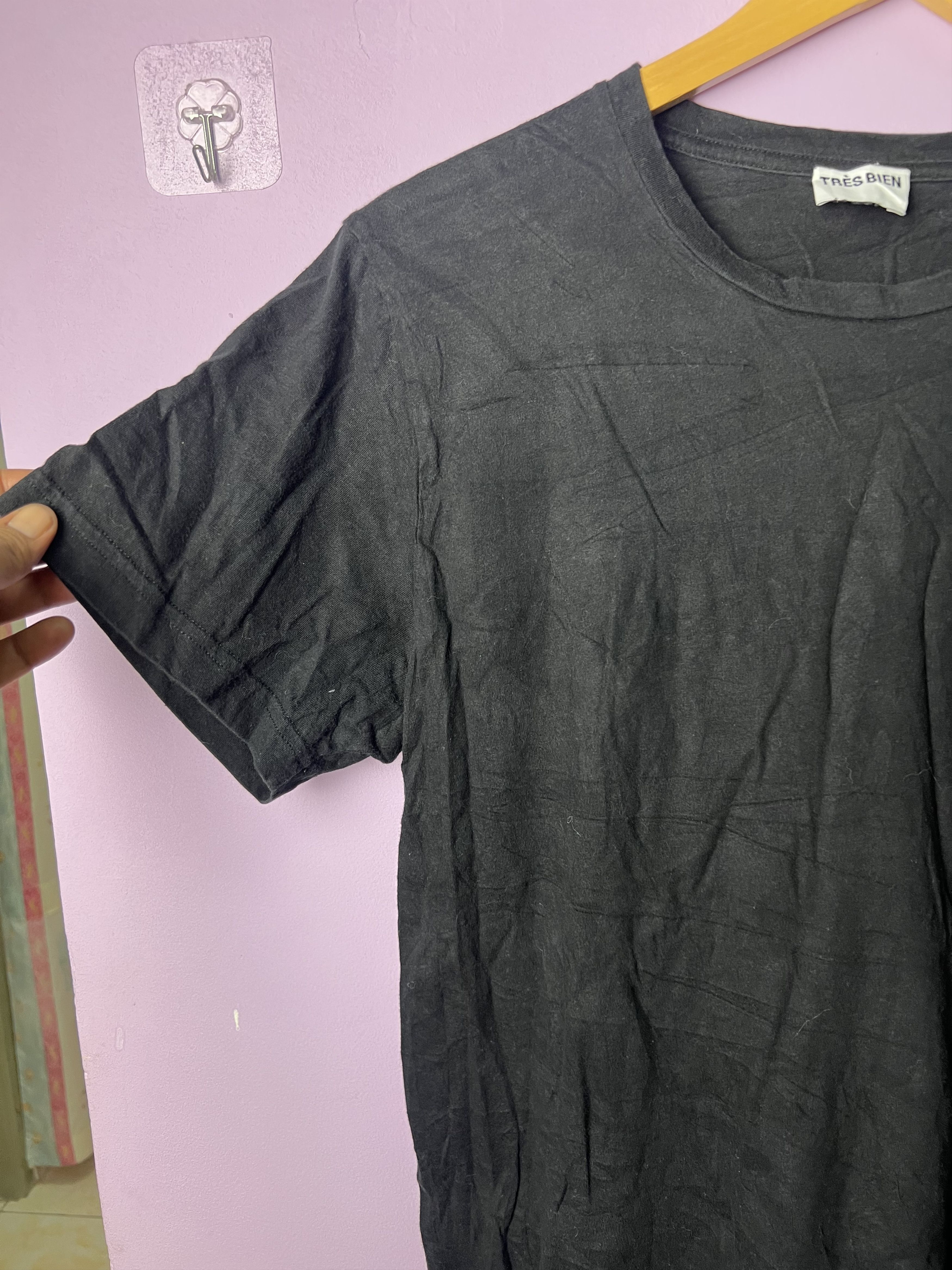 Tres Bien 🔥Vintage Tres Bien Blank Black Tees Size US M / EU 48-50 / 2 - 6 Thumbnail