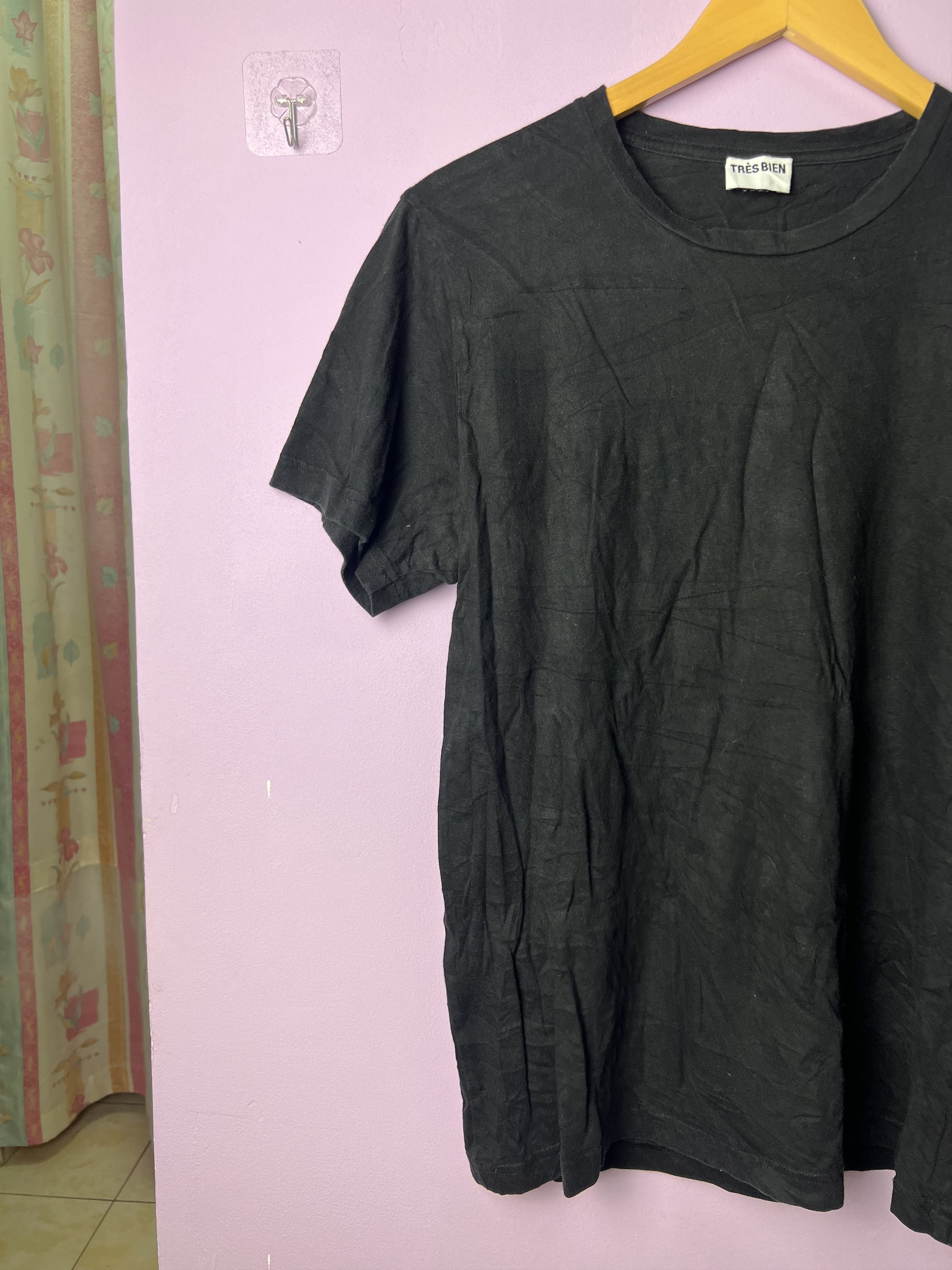 Tres Bien 🔥Vintage Tres Bien Blank Black Tees Size US M / EU 48-50 / 2 - 3 Thumbnail