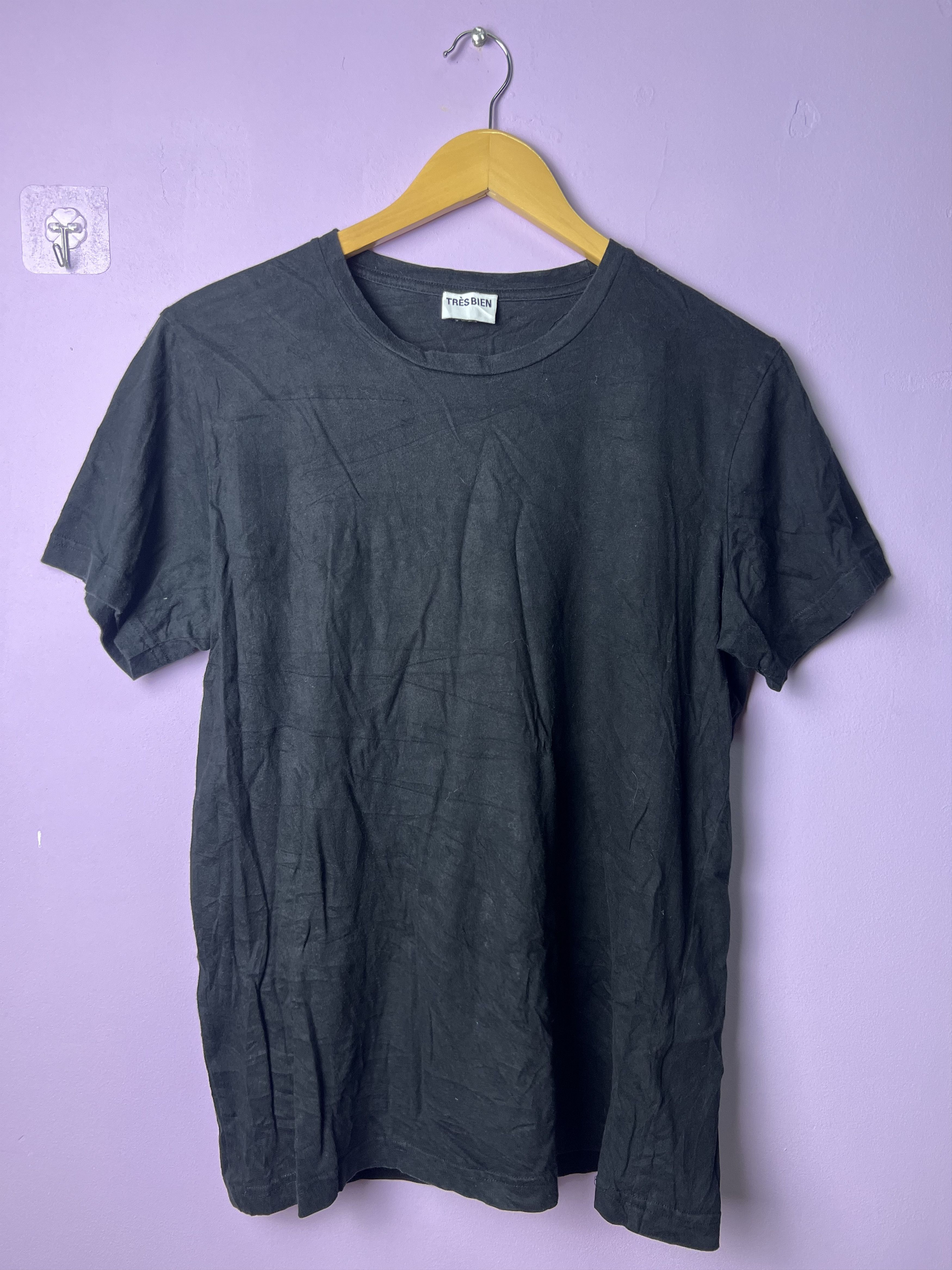 Tres Bien 🔥Vintage Tres Bien Blank Black Tees Size US M / EU 48-50 / 2 - 1 Thumbnail
