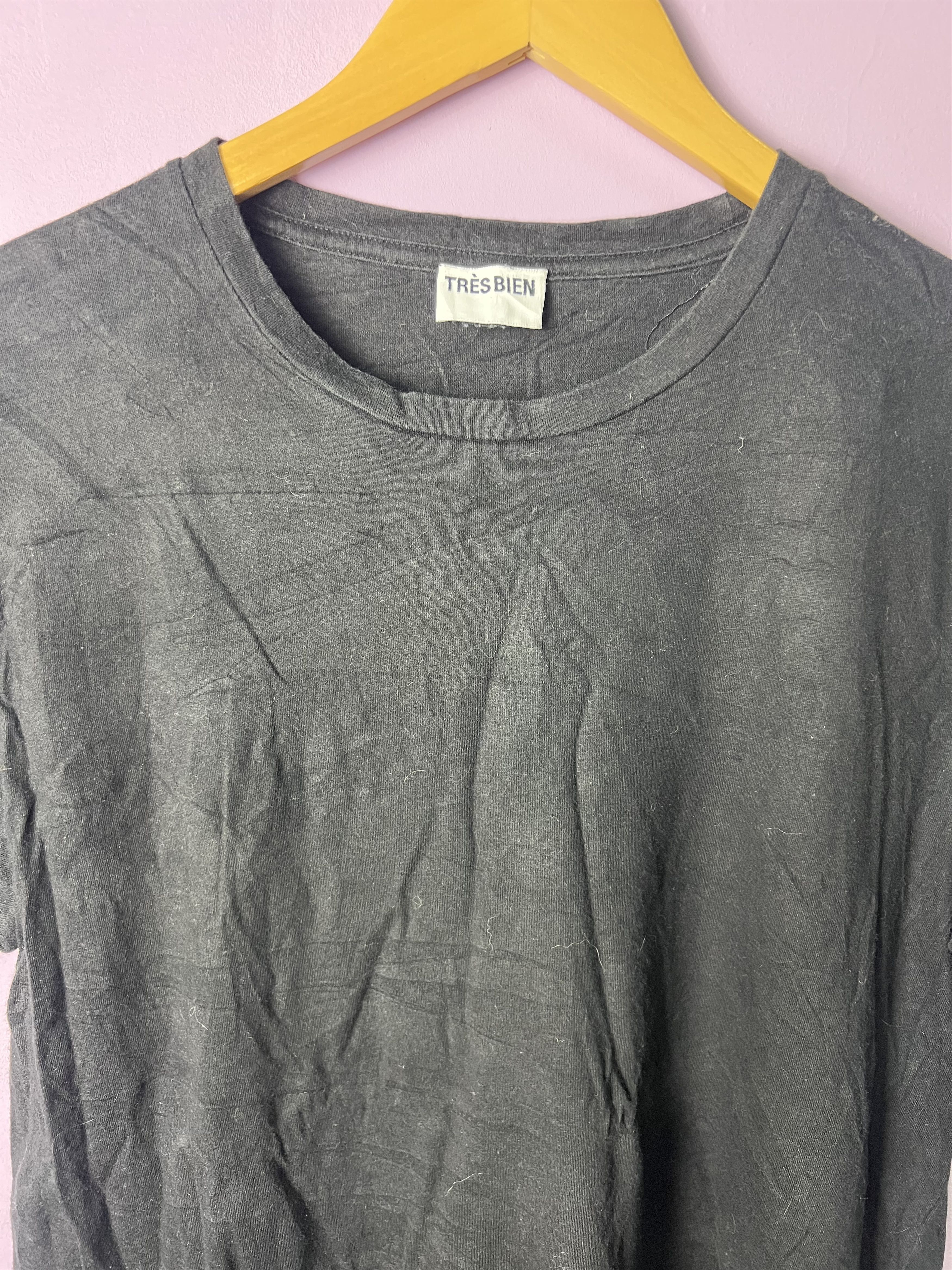 Tres Bien 🔥Vintage Tres Bien Blank Black Tees Size US M / EU 48-50 / 2 - 4 Thumbnail
